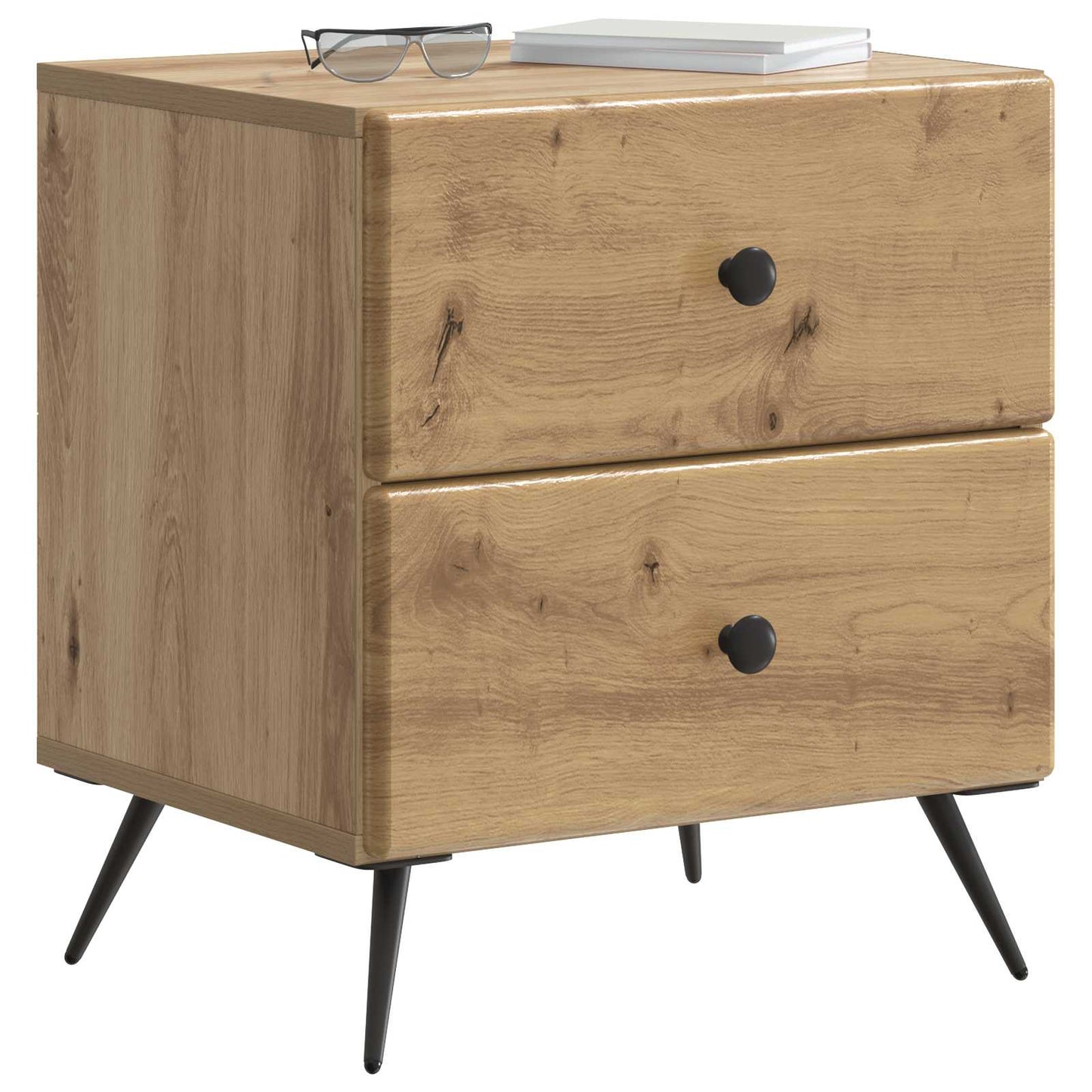 Nachttisch 2 stk. Artisan-Eiche 43 x 34,5 x 47,5 cm