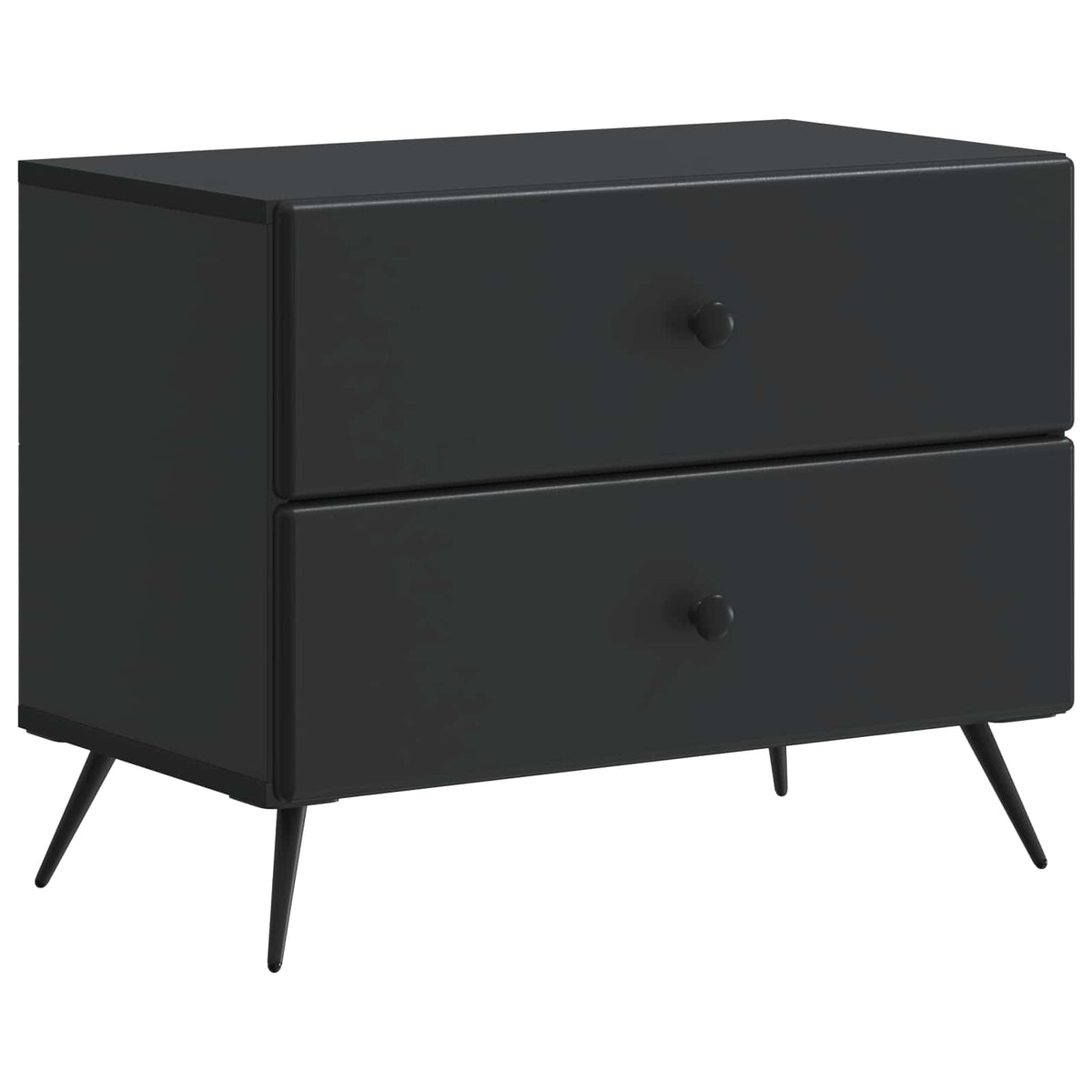 Nachttisch Schwarz 62 x 34,5 x 47,5 cm Holzwerkstoff