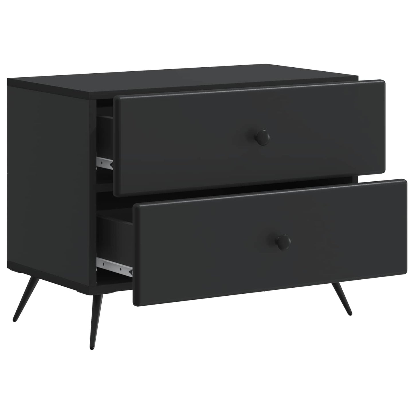 Nachttisch Schwarz 62 x 34,5 x 47,5 cm Holzwerkstoff
