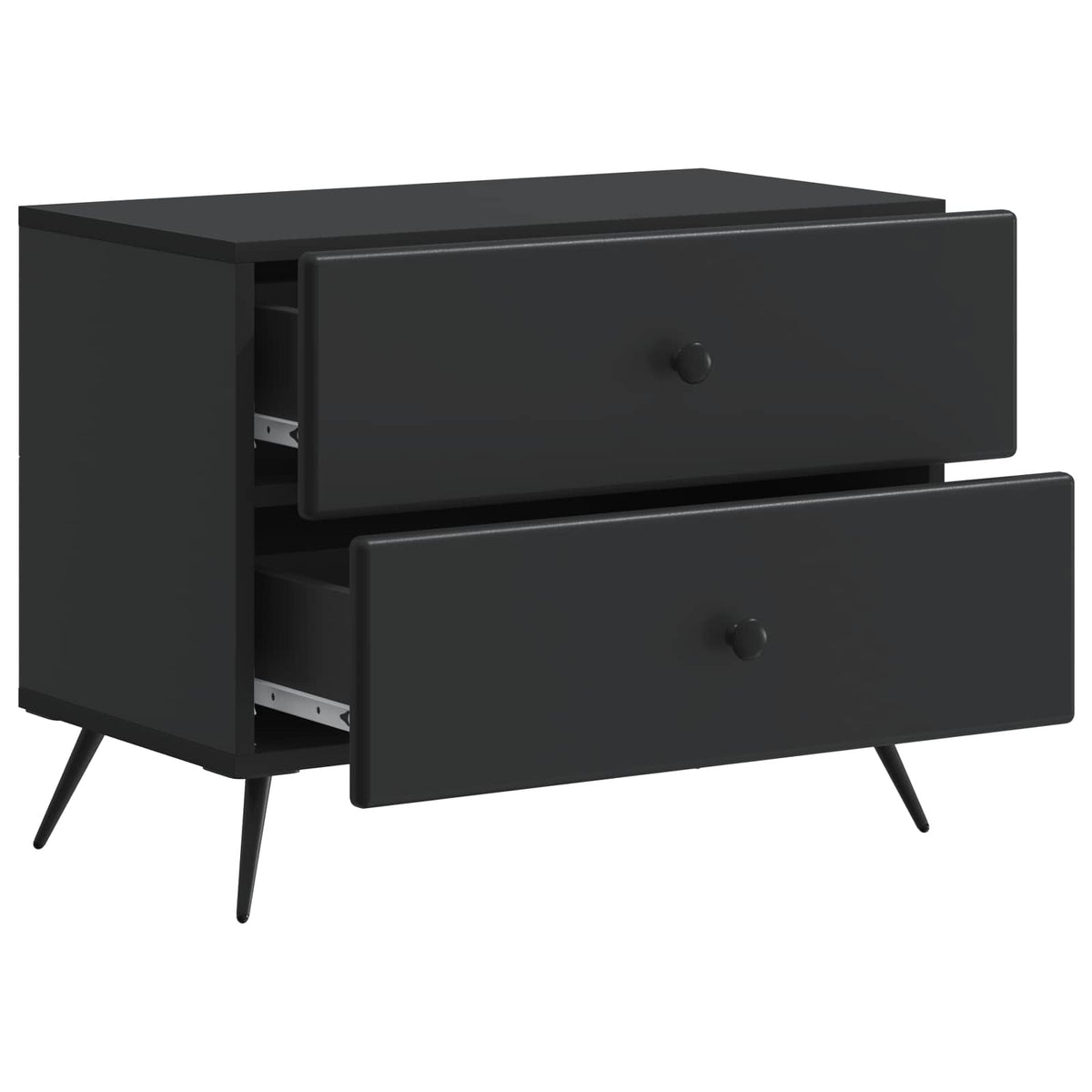 Nachttisch Schwarz 62 x 34,5 x 47,5 cm Holzwerkstoff