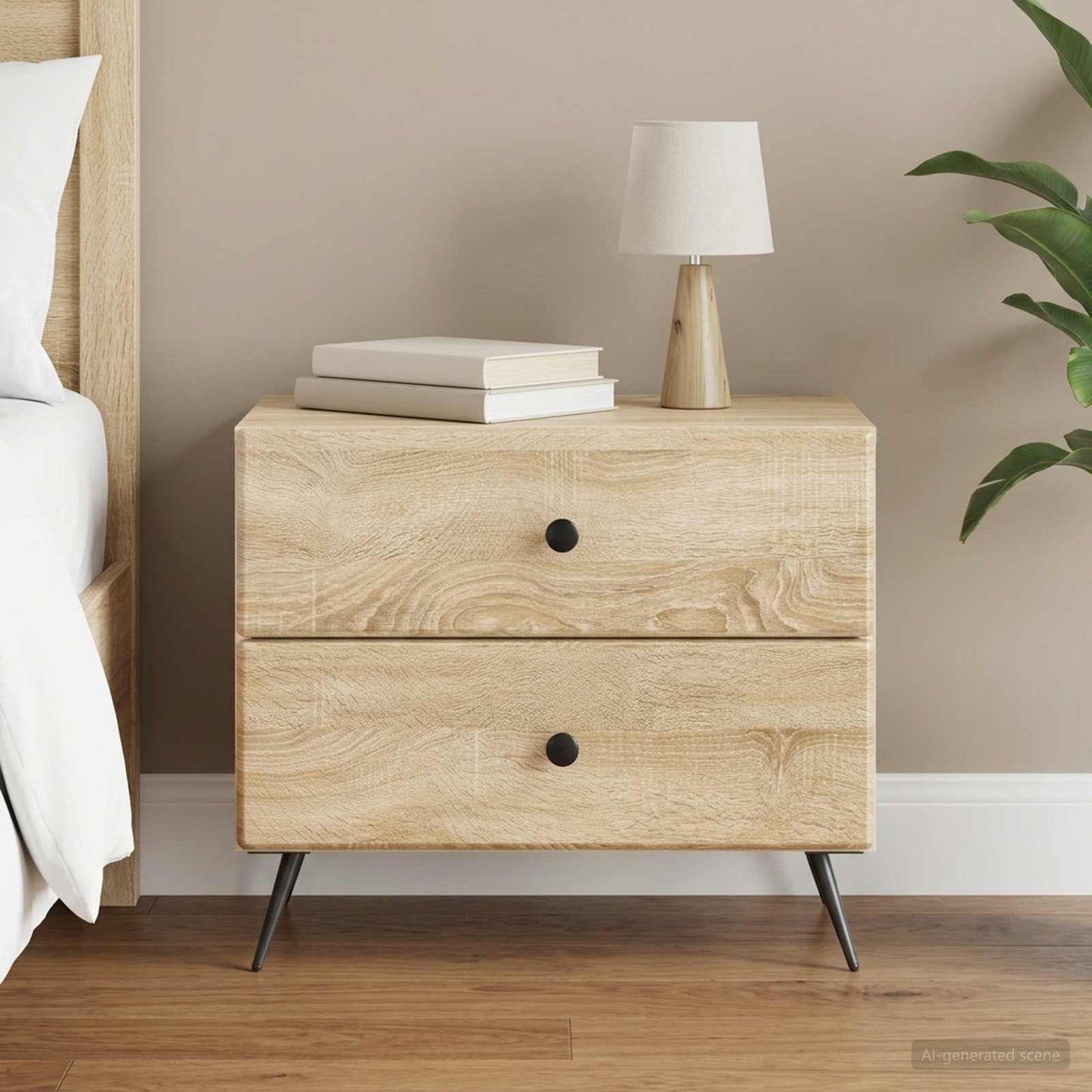Nachttisch Sonoma-Eiche 62 x 34,5 x 47,5 cm Holzwerkstoff