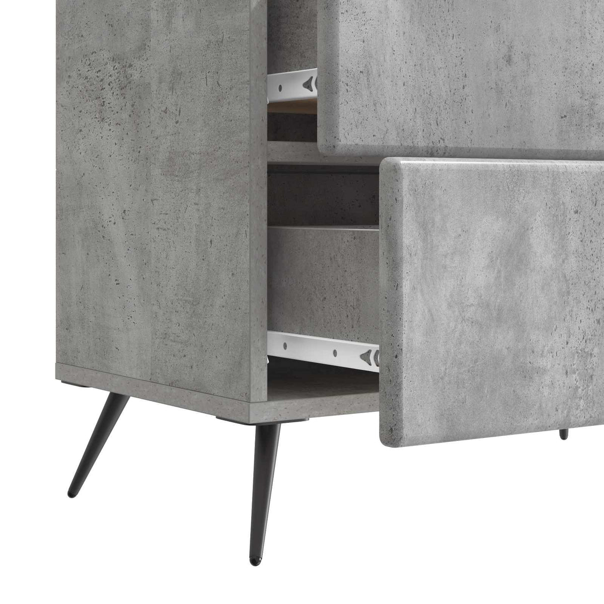 Nachttisch Betongrau 62 x 34,5 x 47,5 cm Holzwerkstoff