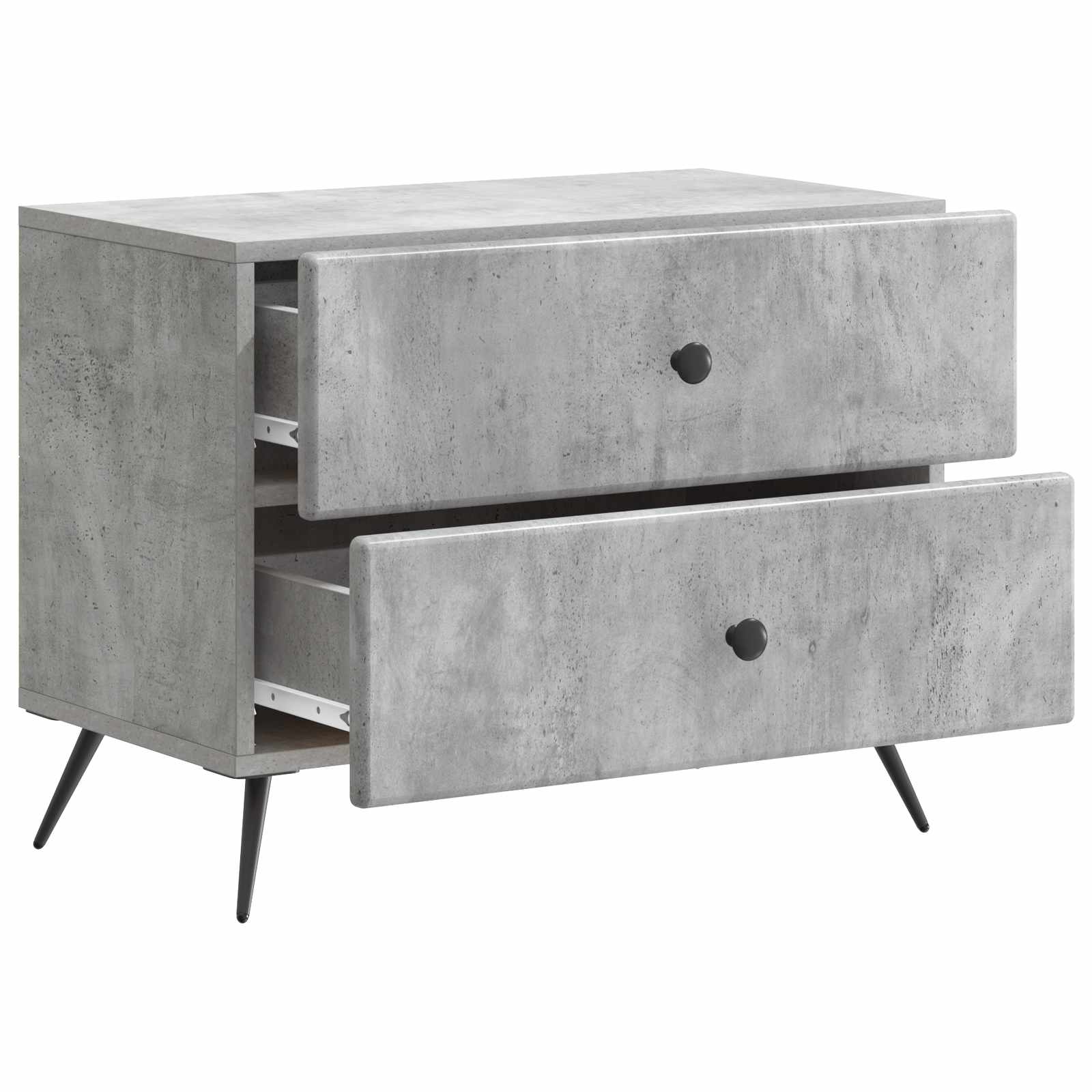 Nachttisch Betongrau 62 x 34,5 x 47,5 cm Holzwerkstoff