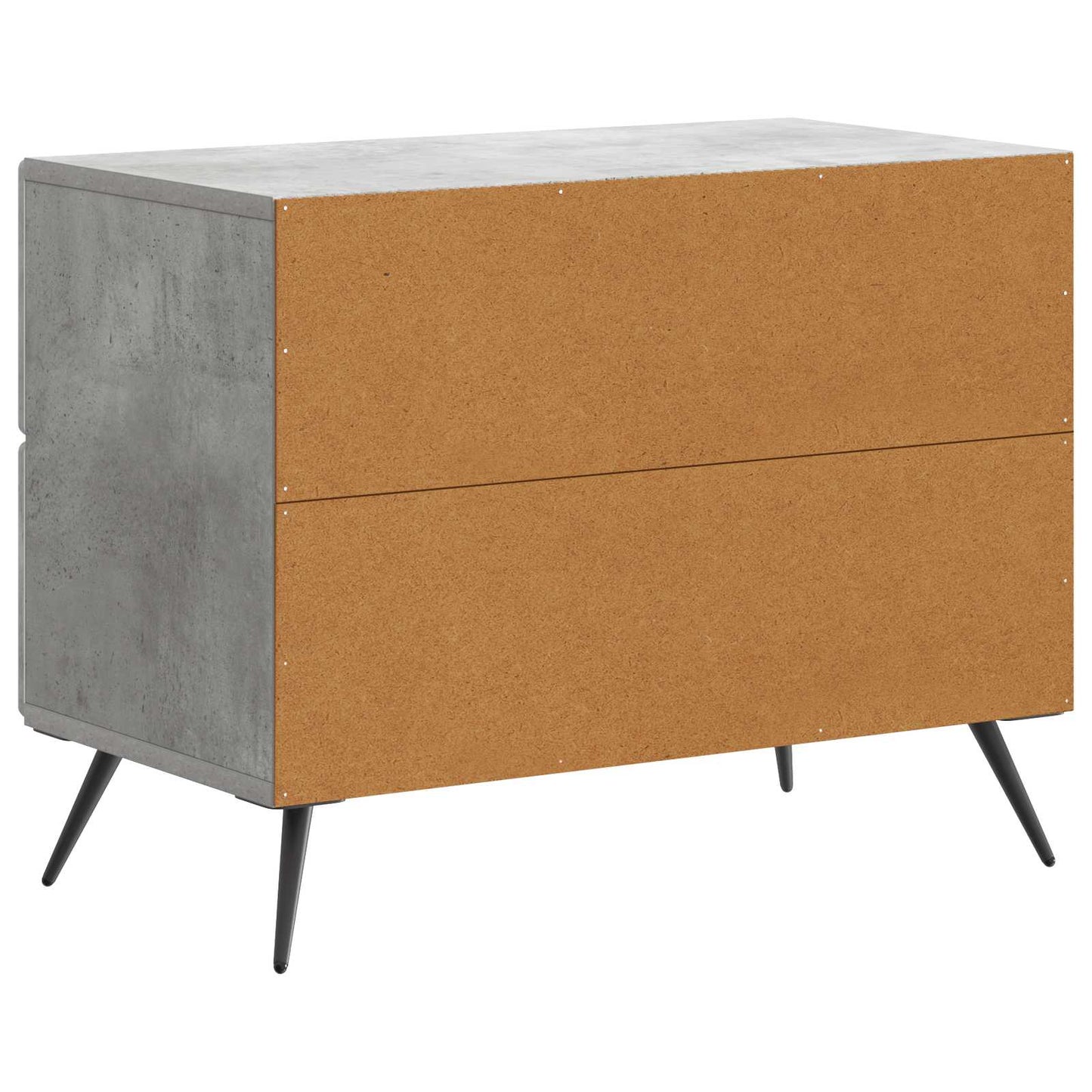 Nachttisch Betongrau 62 x 34,5 x 47,5 cm Holzwerkstoff