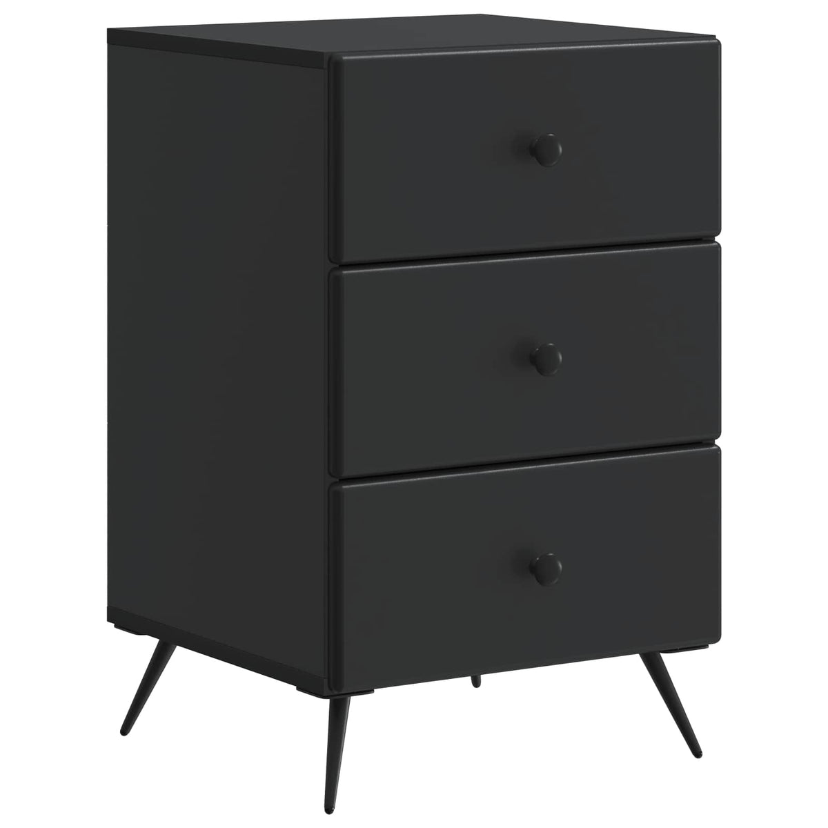 Nachttisch Schwarz 43 x 41 x 66,5 cm Holzwerkstoff