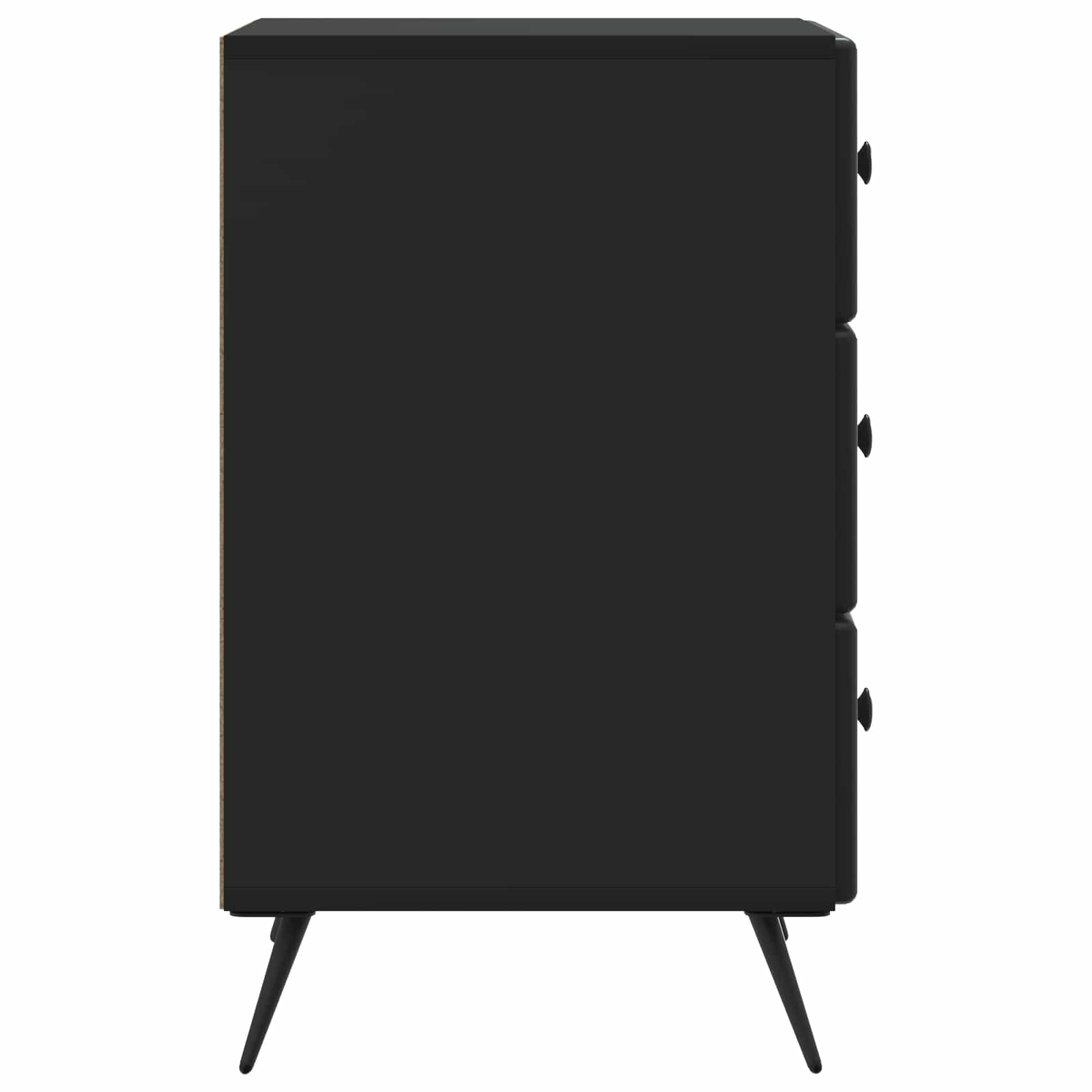 Nachttisch Schwarz 43 x 41 x 66,5 cm Holzwerkstoff