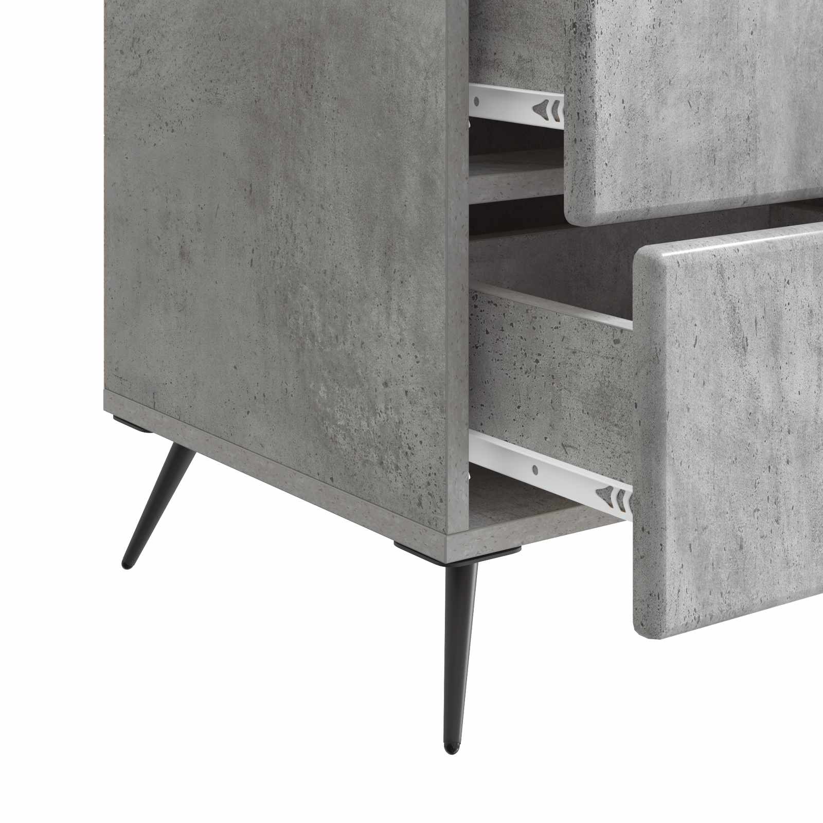 Nachttisch Betongrau 43 x 41 x 66,5 cm Holzwerkstoff