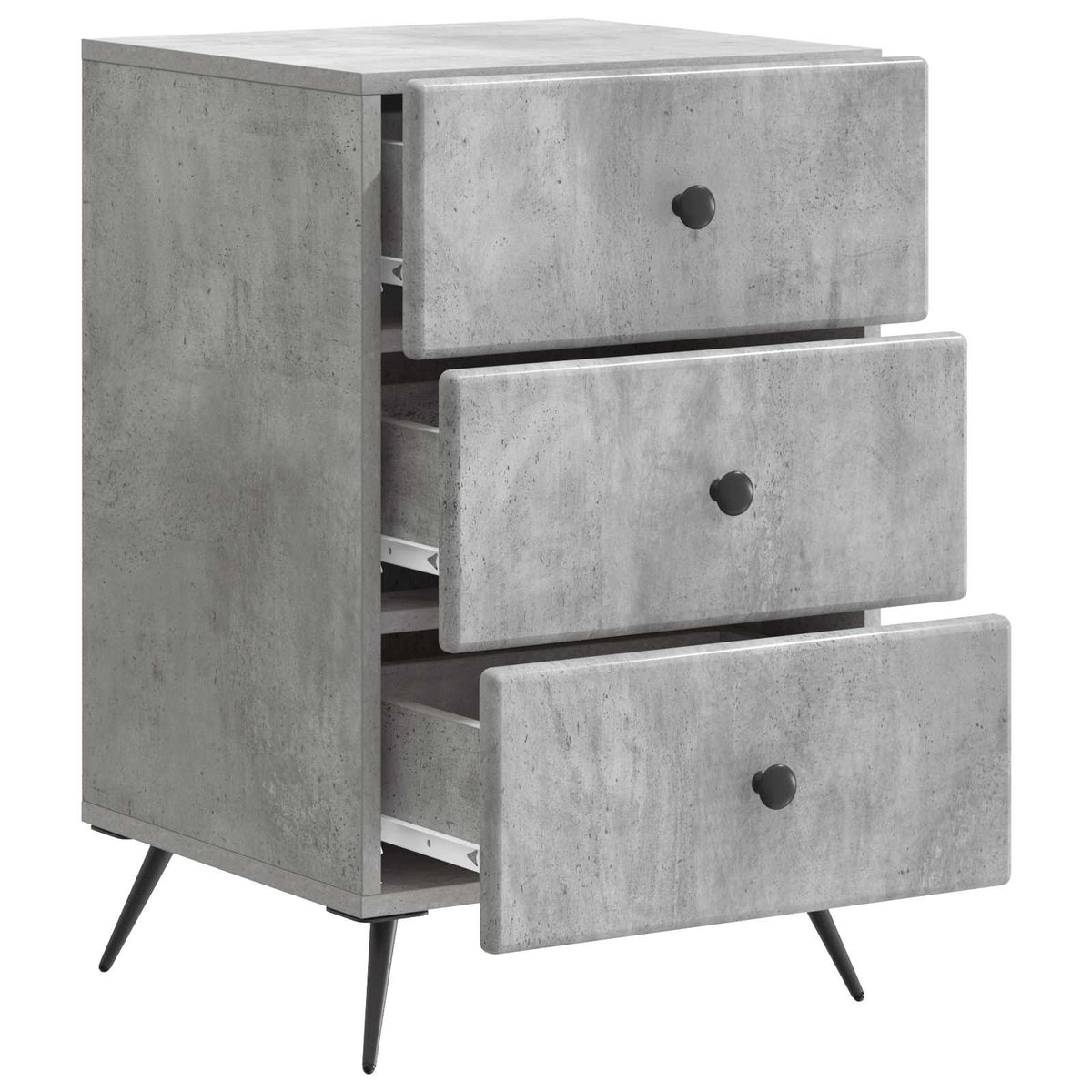 Nachttisch Betongrau 43 x 41 x 66,5 cm Holzwerkstoff