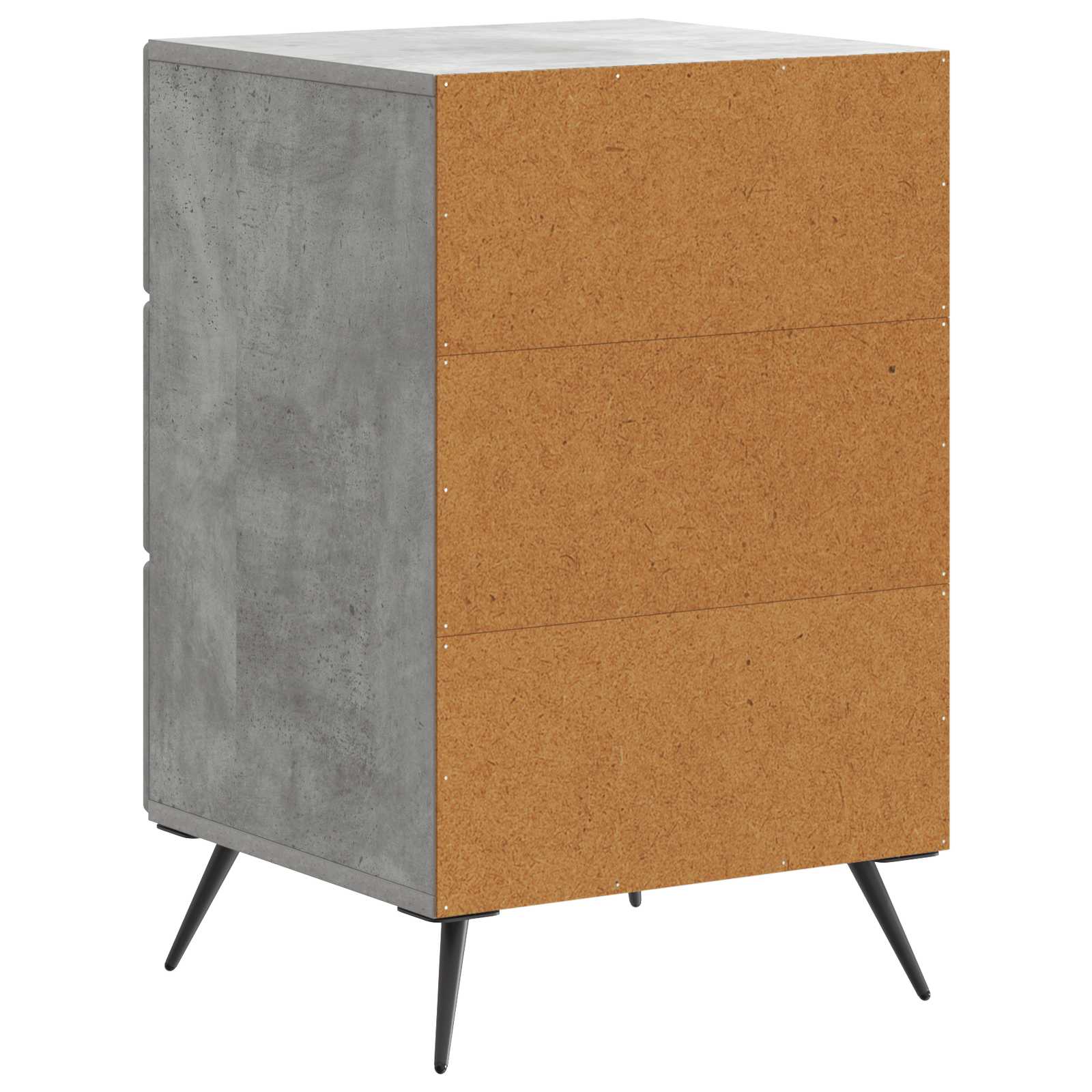 Nachttisch Betongrau 43 x 41 x 66,5 cm Holzwerkstoff