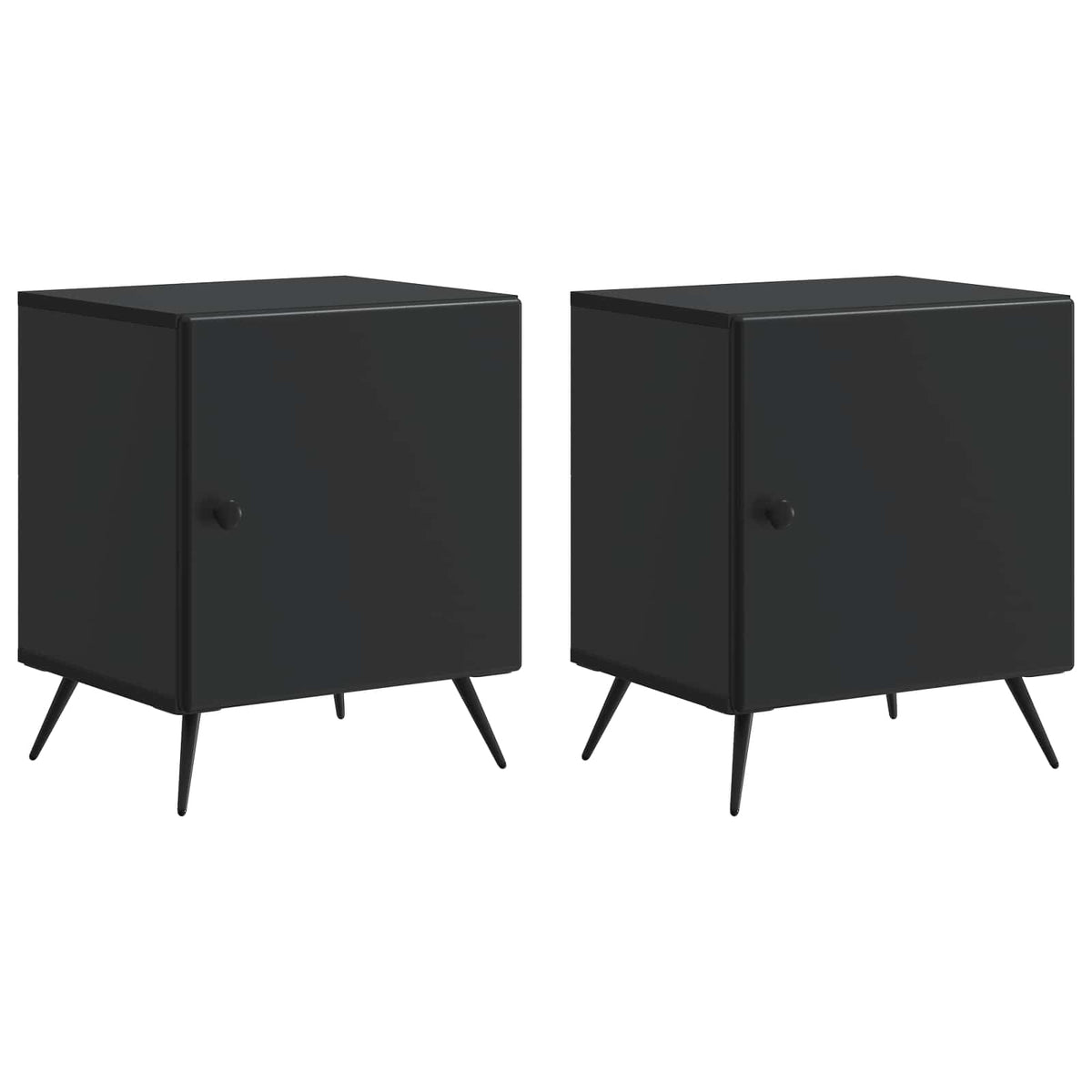 Nachttisch 2 stk. Schwarz 43 x 34,5 x 50 cm Holzwerkstoff