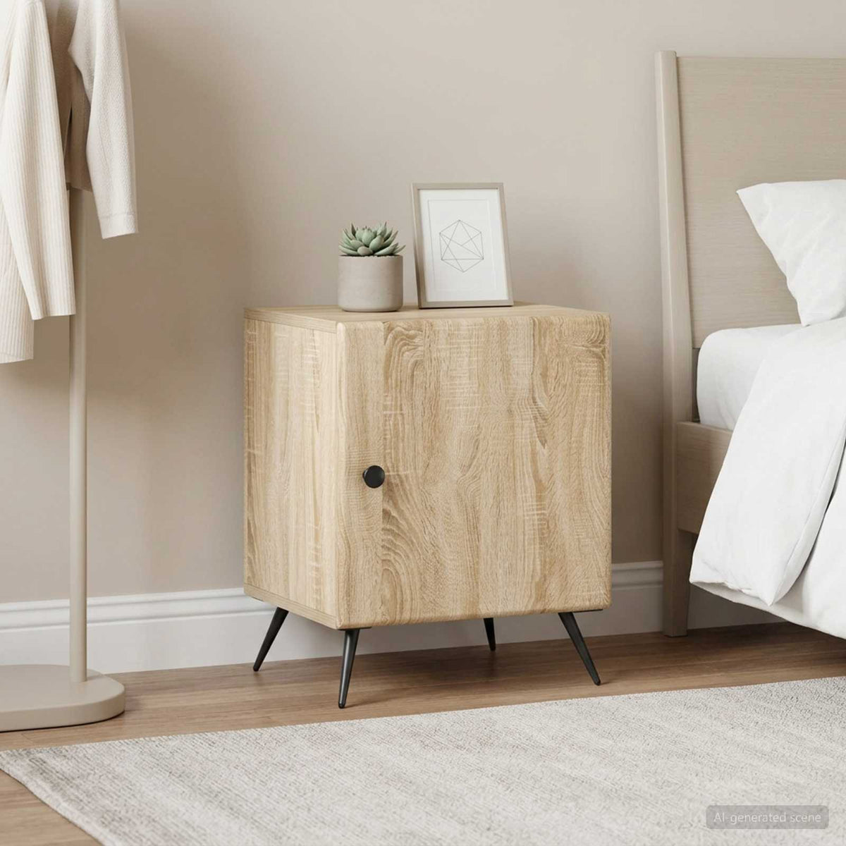 Nachttisch 2 stk. Sonoma-Eiche 43 x 34,5 x 50 cm Holzwerkstoff