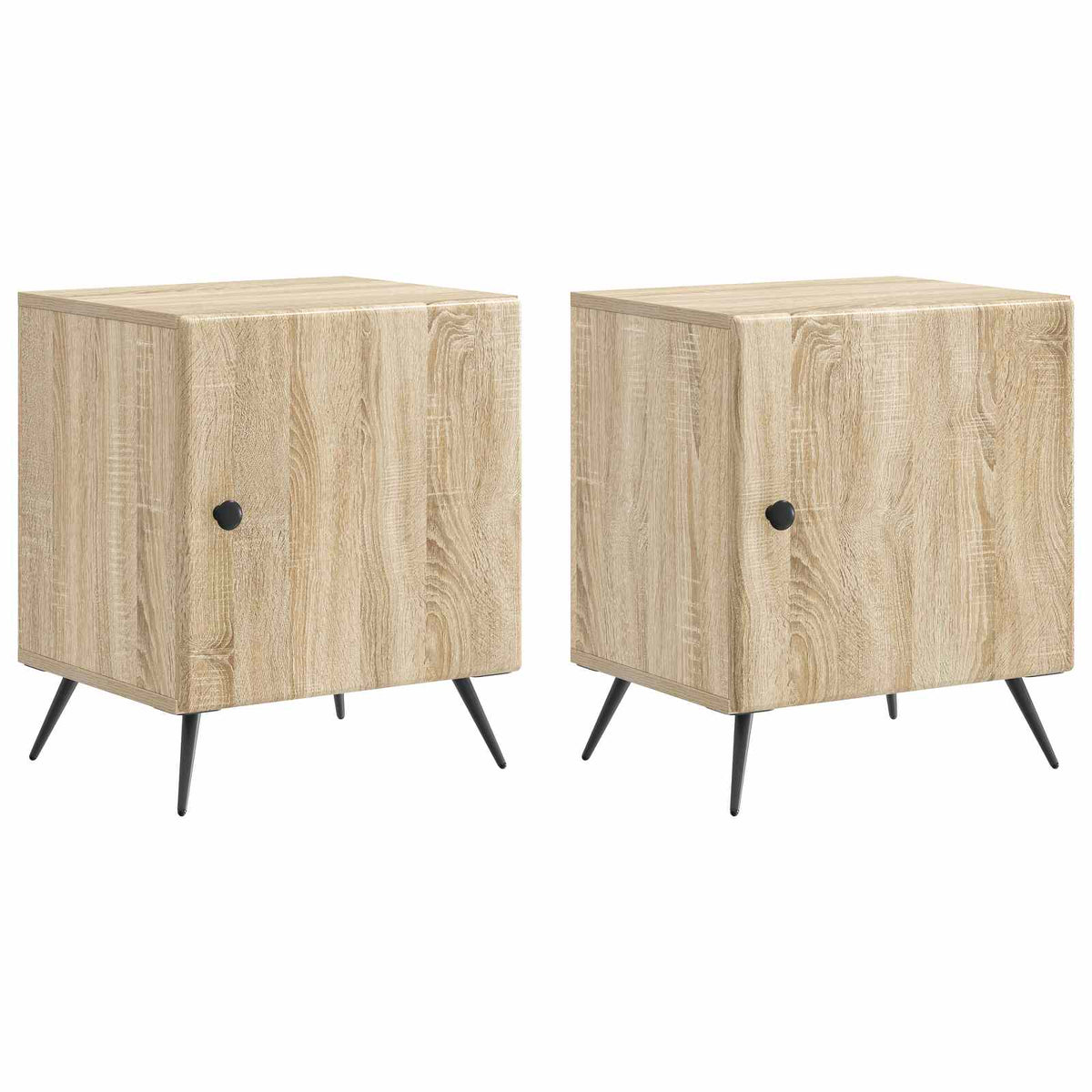 Nachttisch 2 stk. Sonoma-Eiche 43 x 34,5 x 50 cm Holzwerkstoff