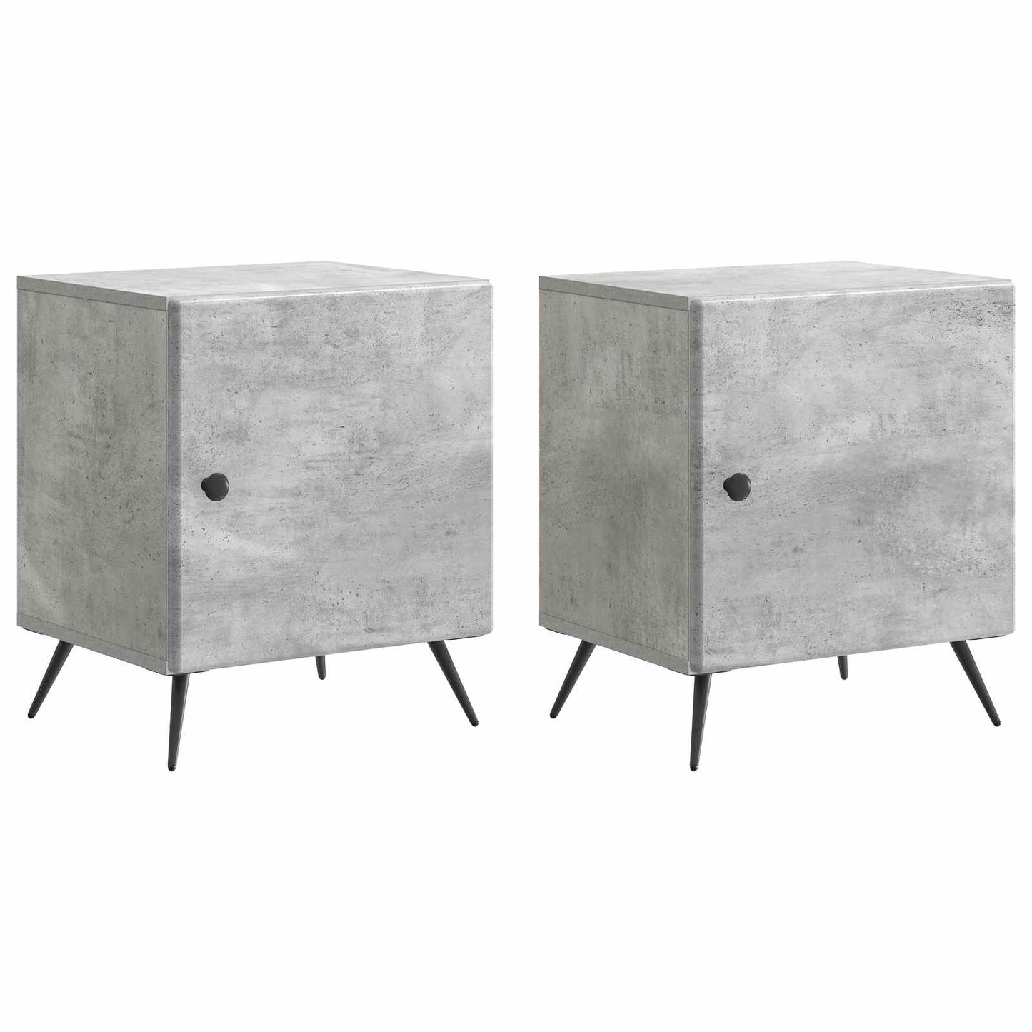 Nachttisch 2 stk. Betongrau 43 x 34,5 x 50 cm Holzwerkstoff