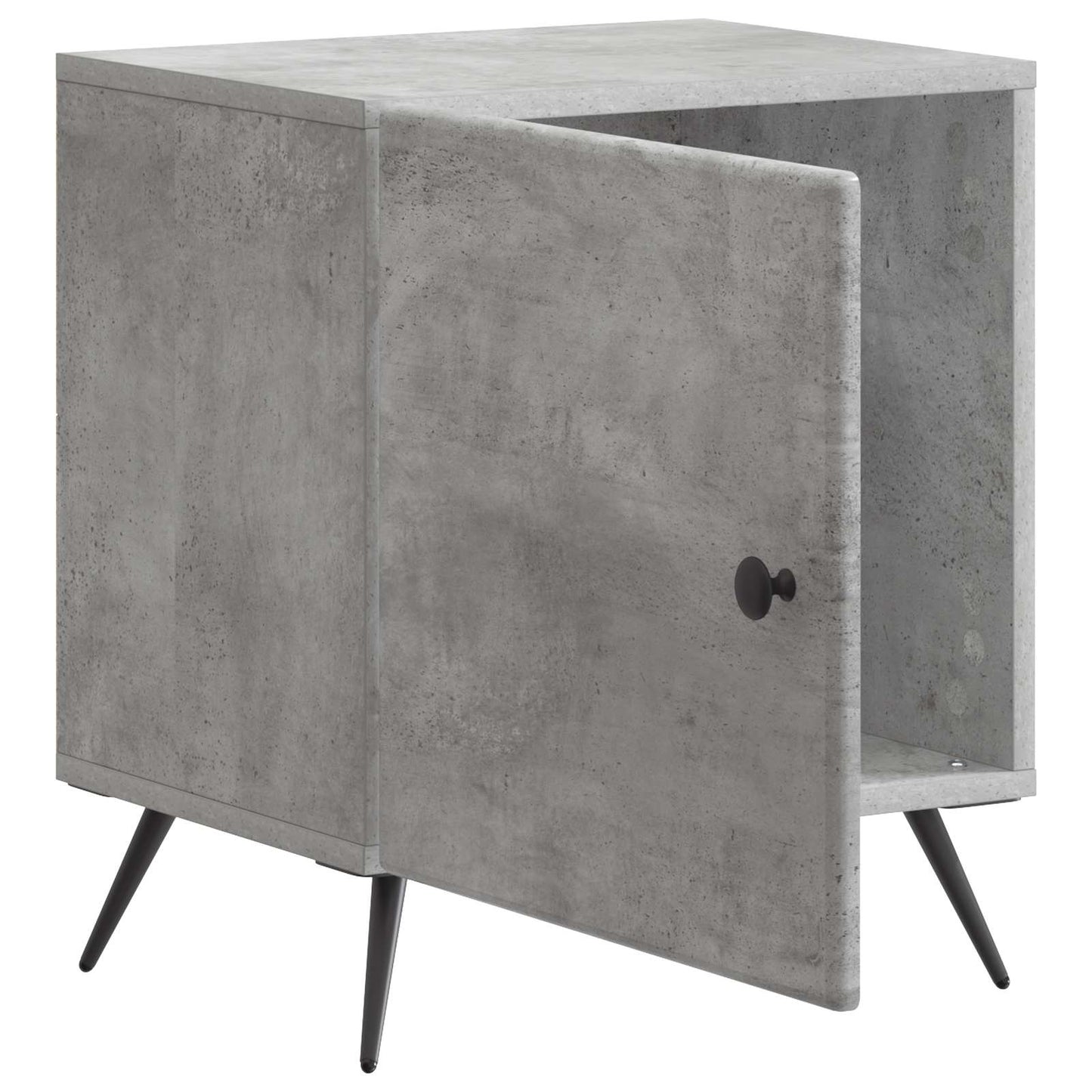 Nachttisch 2 stk. Betongrau 43 x 34,5 x 50 cm Holzwerkstoff