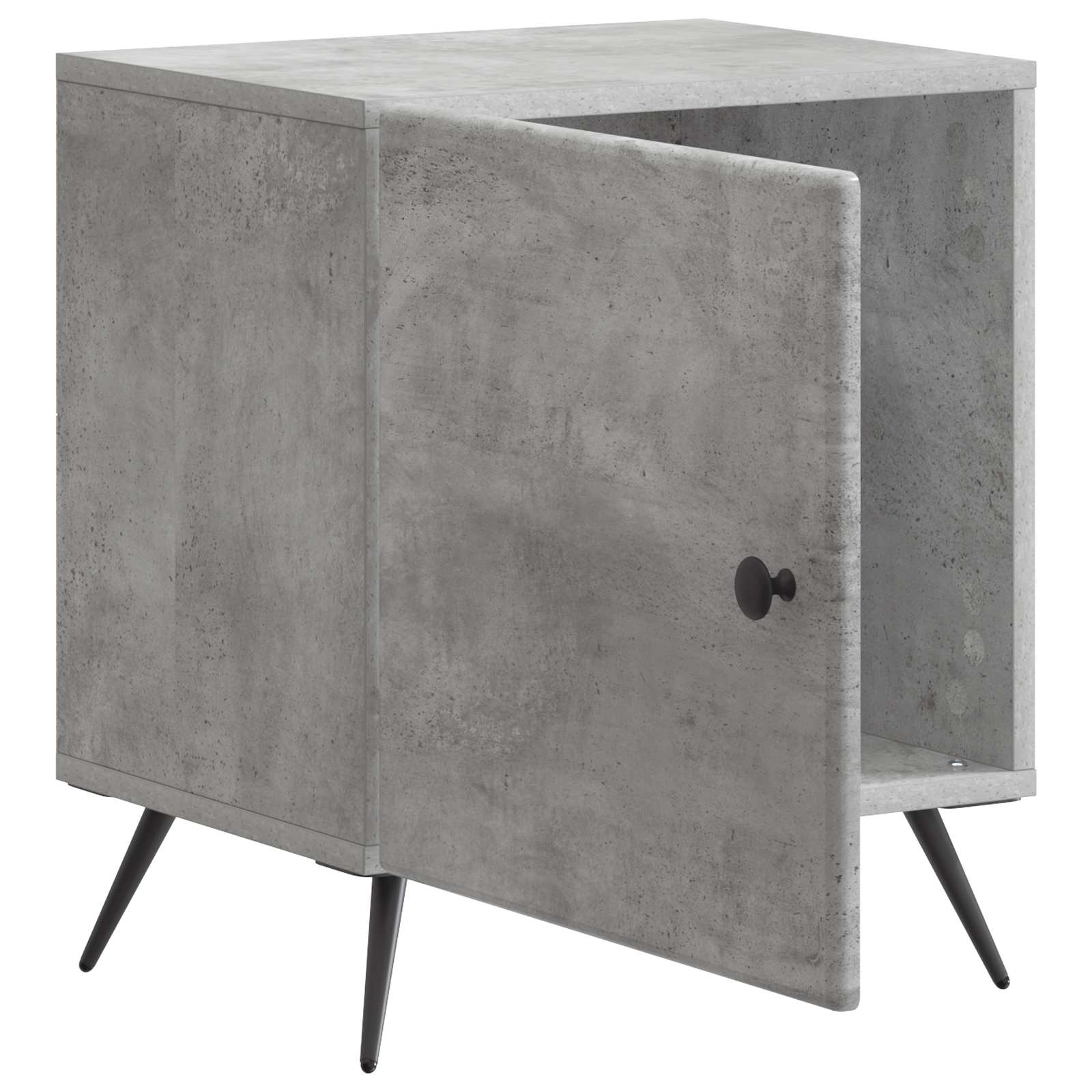 Nachttisch 2 stk. Betongrau 43 x 34,5 x 50 cm Holzwerkstoff