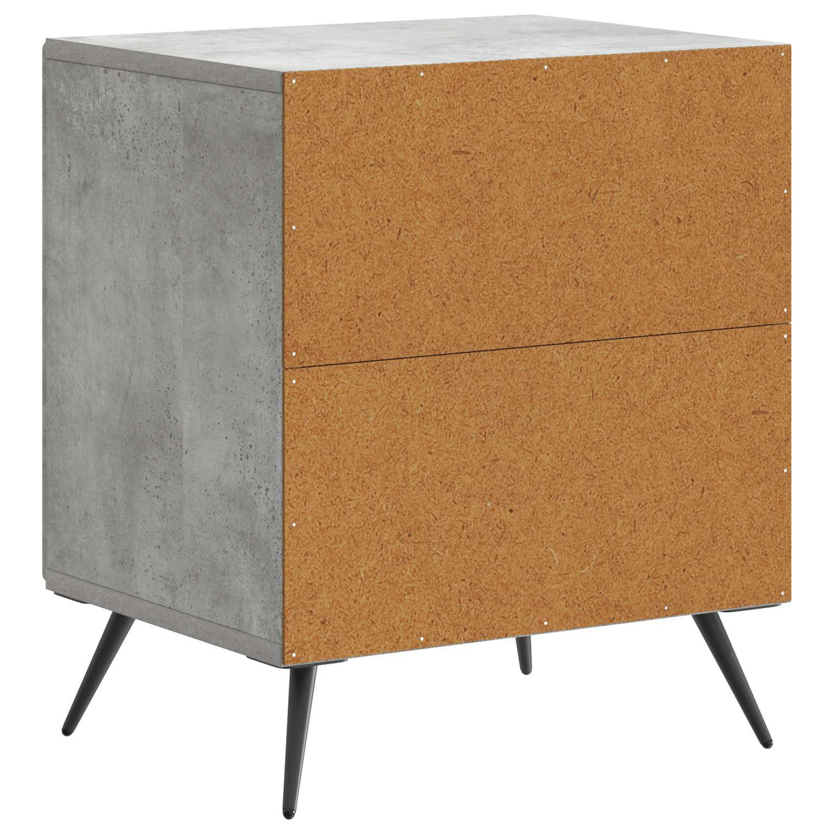 Nachttisch 2 stk. Betongrau 43 x 34,5 x 50 cm Holzwerkstoff