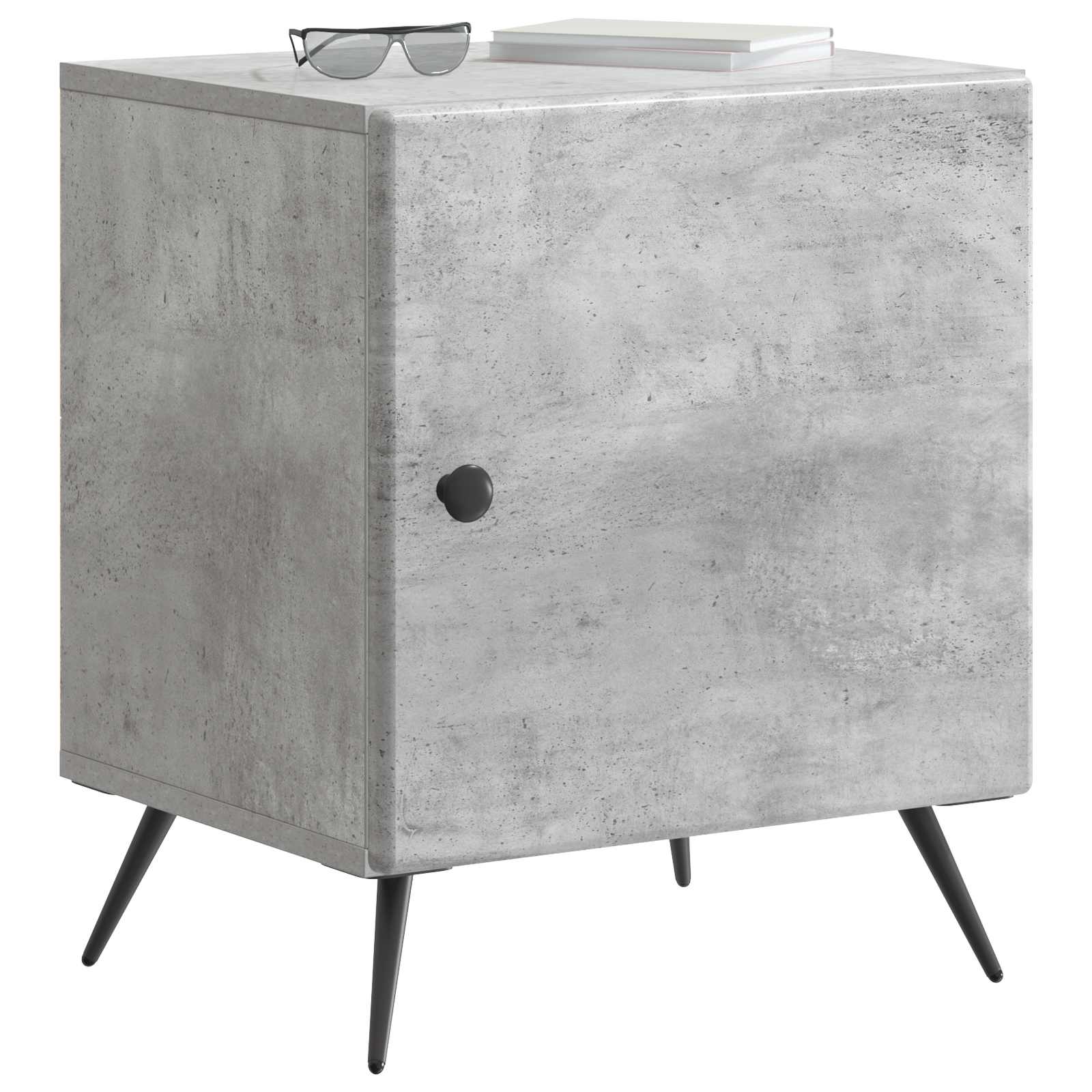 Nachttisch 2 stk. Betongrau 43 x 34,5 x 50 cm Holzwerkstoff