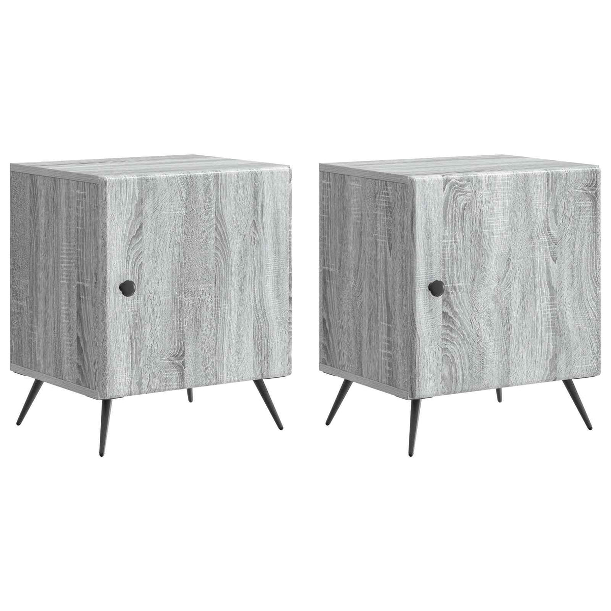 Nachttisch 2 stk. Graues Sonoma 43 x 34,5 x 50 cm Holzwerkstoff