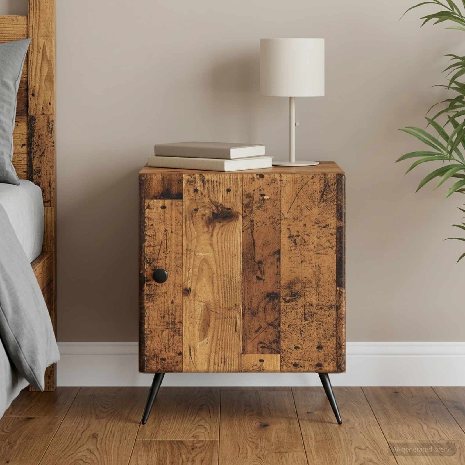 Nachttisch Altholz 43 x 34,5 x 50 cm Holzwerkstoff