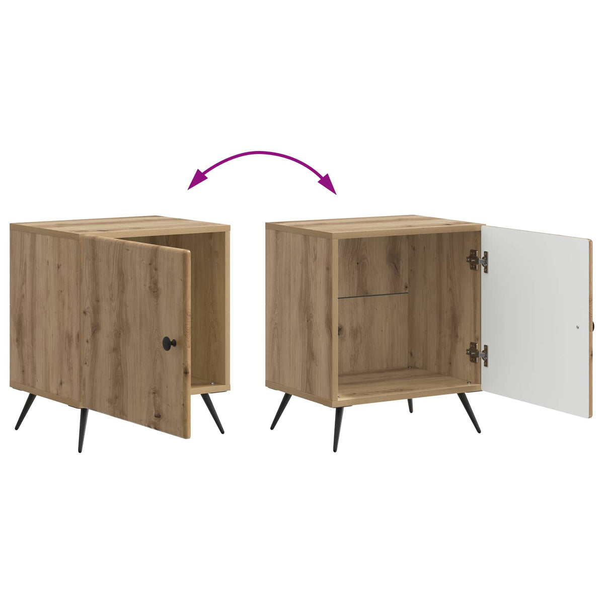 Nachttisch Artisan-Eiche 43 x 34,5 x 50 cm Holzwerkstoff