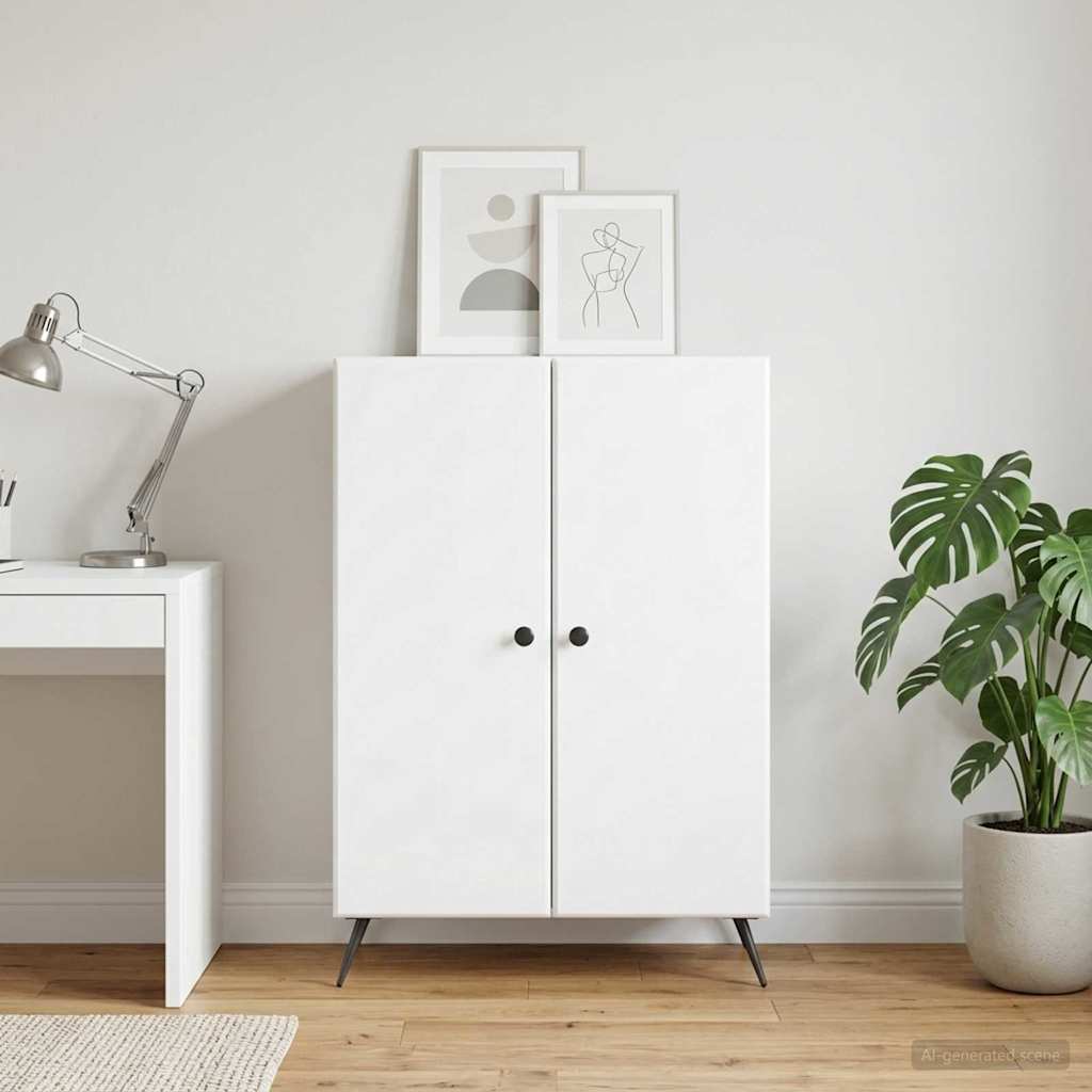 Sideboard Weiß 66 x 34,5 x 90 cm Holzwerkstoff