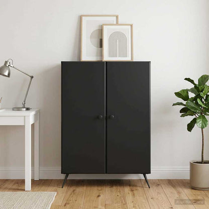 Sideboard Schwarz 66 x 34,5 x 90 cm Holzwerkstoff