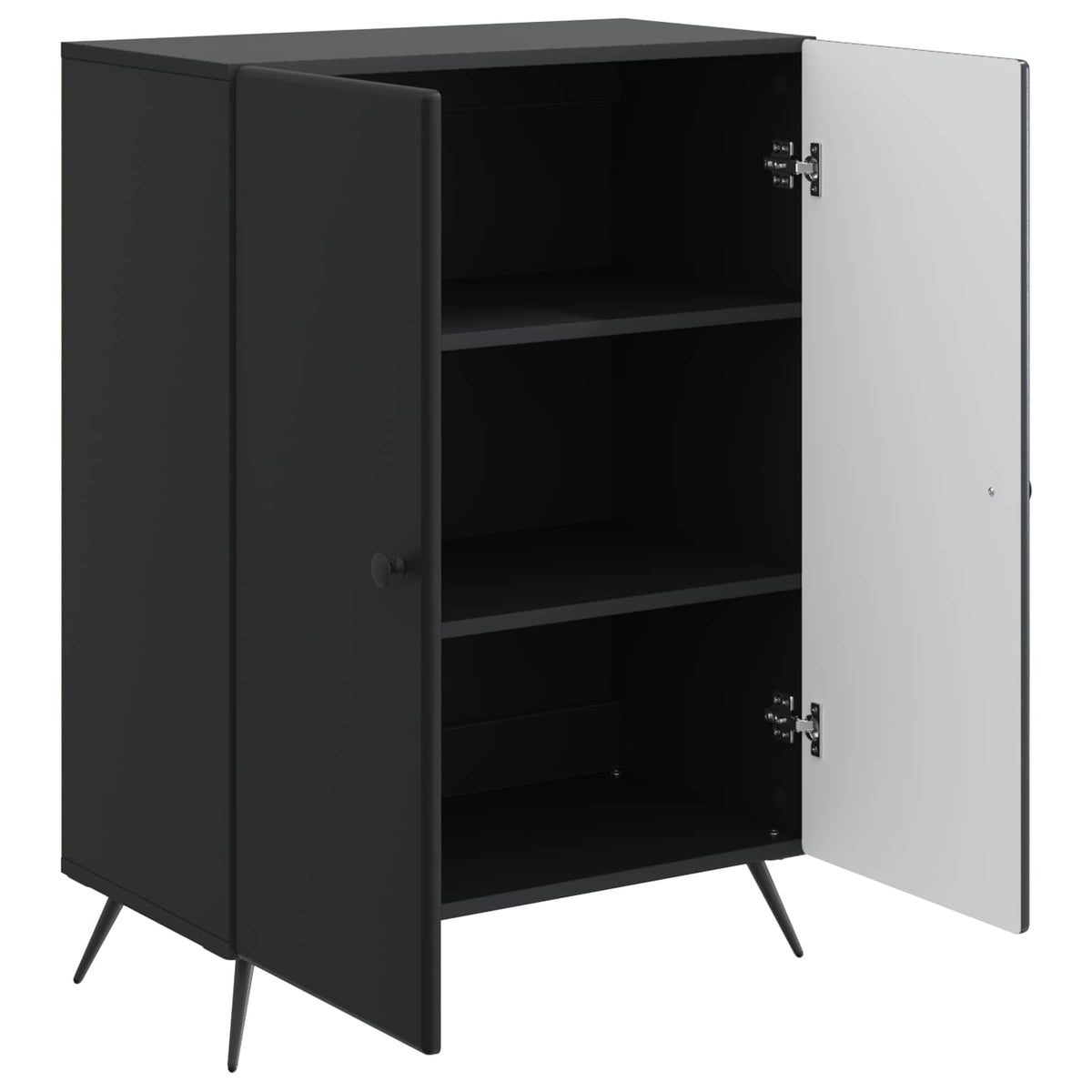 Sideboard Schwarz 66 x 34,5 x 90 cm Holzwerkstoff