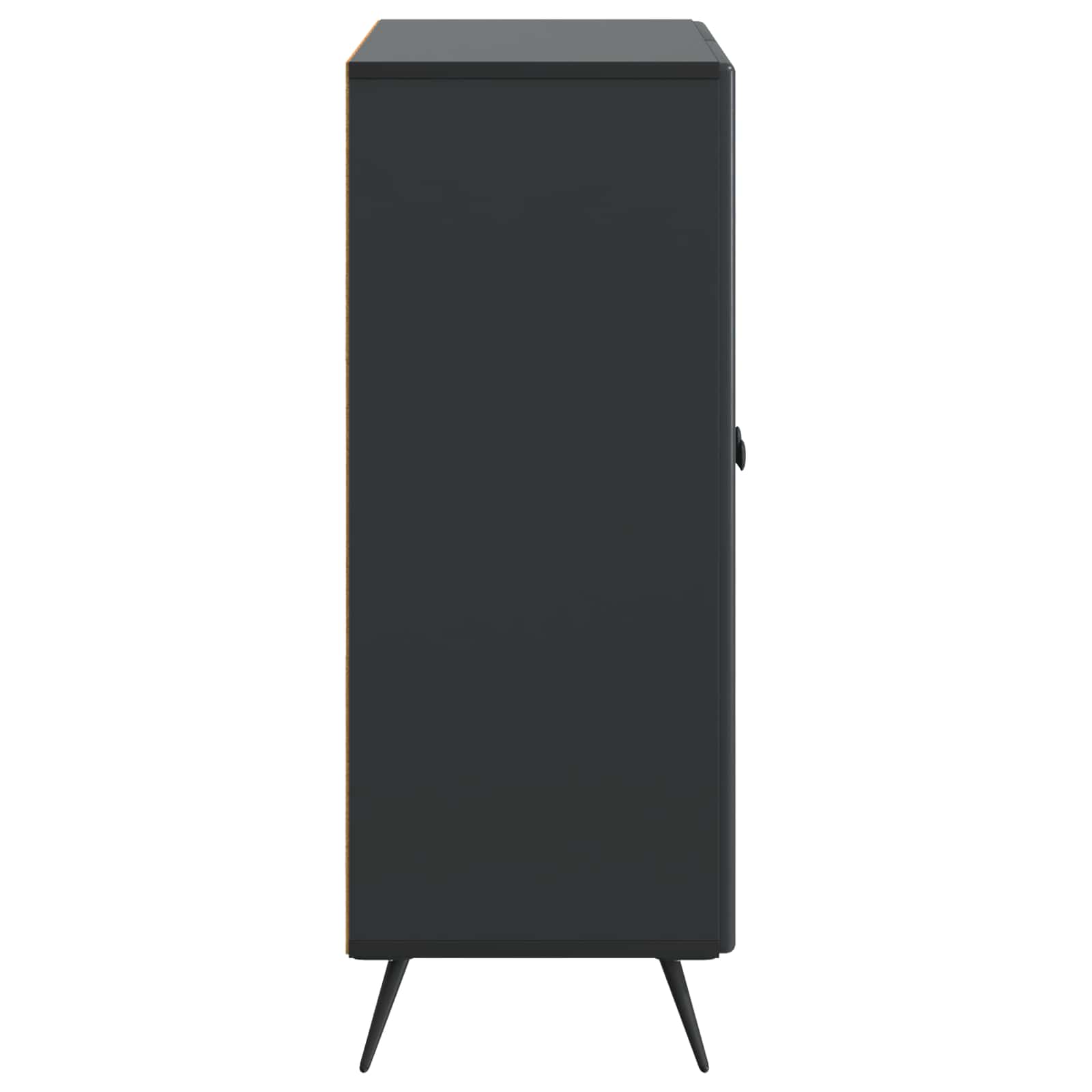Sideboard Schwarz 66 x 34,5 x 90 cm Holzwerkstoff