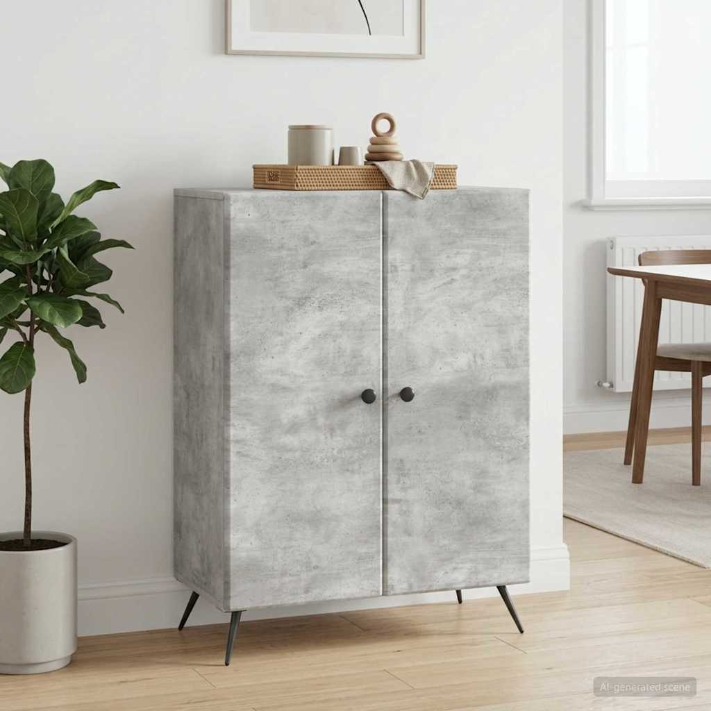 Sideboard Betongrau 66 x 34,5 x 90 cm Holzwerkstoff