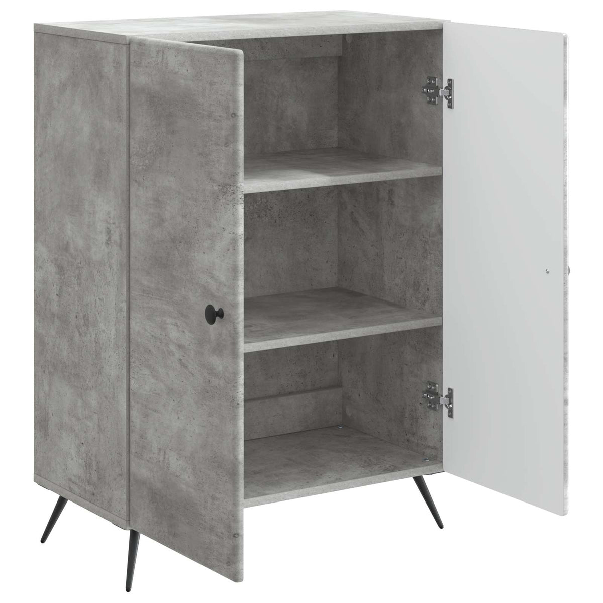 Sideboard Betongrau 66 x 34,5 x 90 cm Holzwerkstoff
