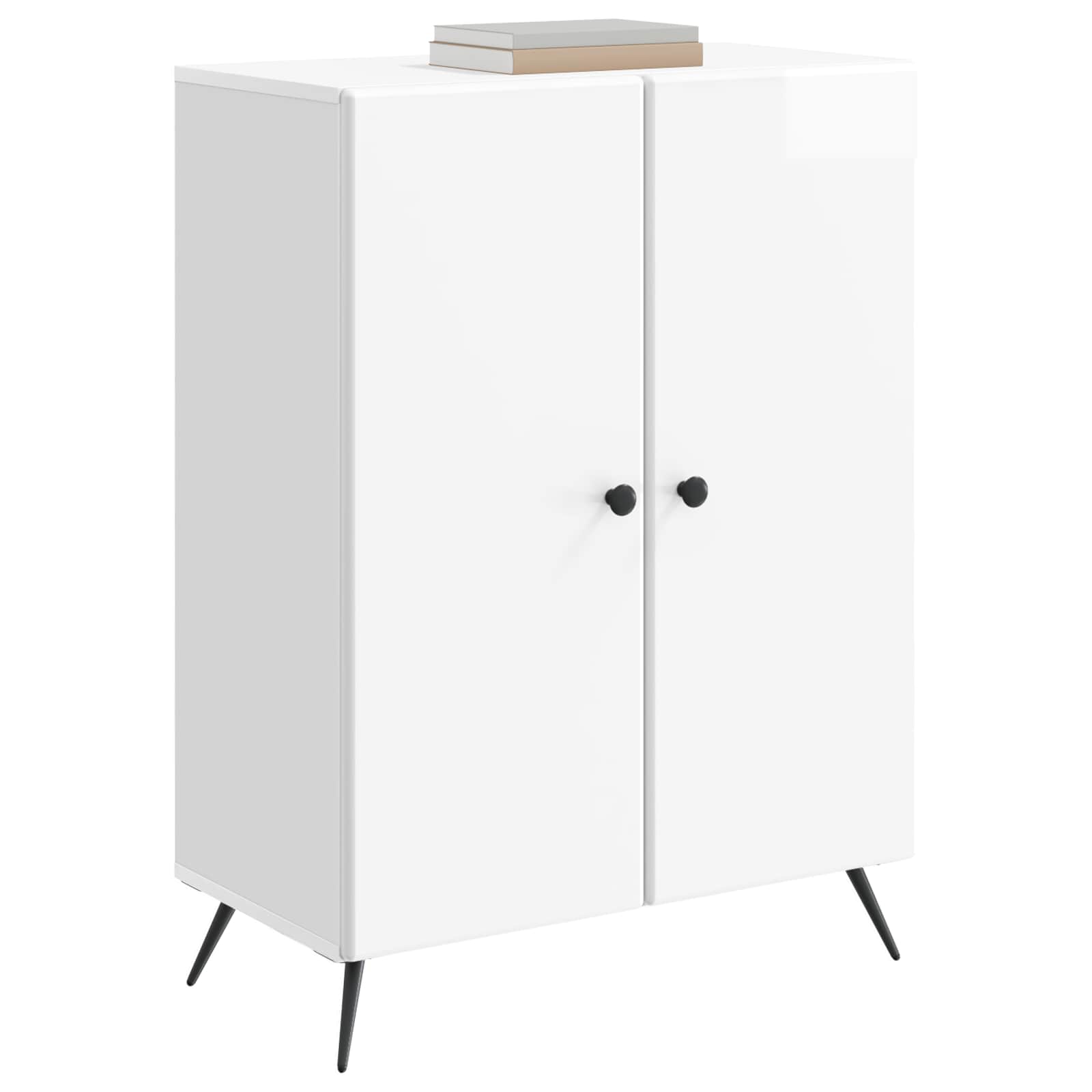 Sideboard Hochglanz Weiß 66 x 34,5 x 90 cm Holzwerkstoff