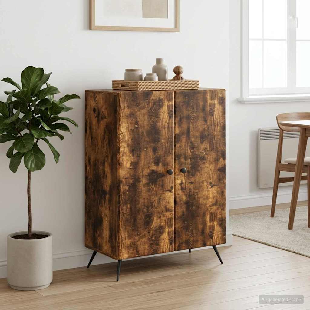 Sideboard Geräucherte Eiche 66 x 34,5 x 90 cm Holzwerkstoff