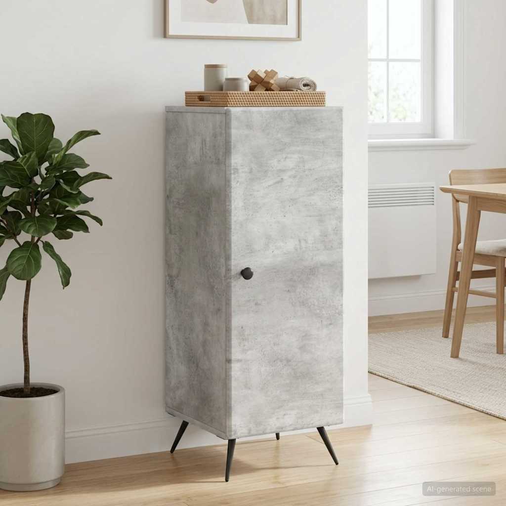 Sideboard Betongrau 33 x 34,5 x 90 cm Holzwerkstoff