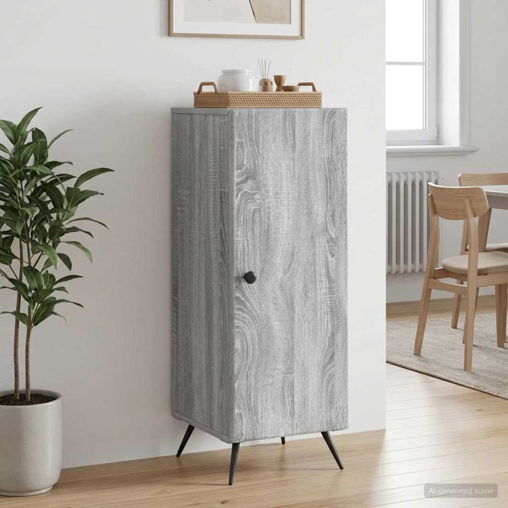 Sideboard Sonoma-Grau 33 x 34,5 x 90 cm Holzwerkstoff