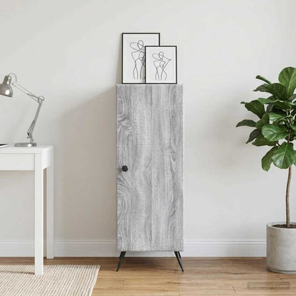 Sideboard Sonoma-Grau 33 x 34,5 x 90 cm Holzwerkstoff