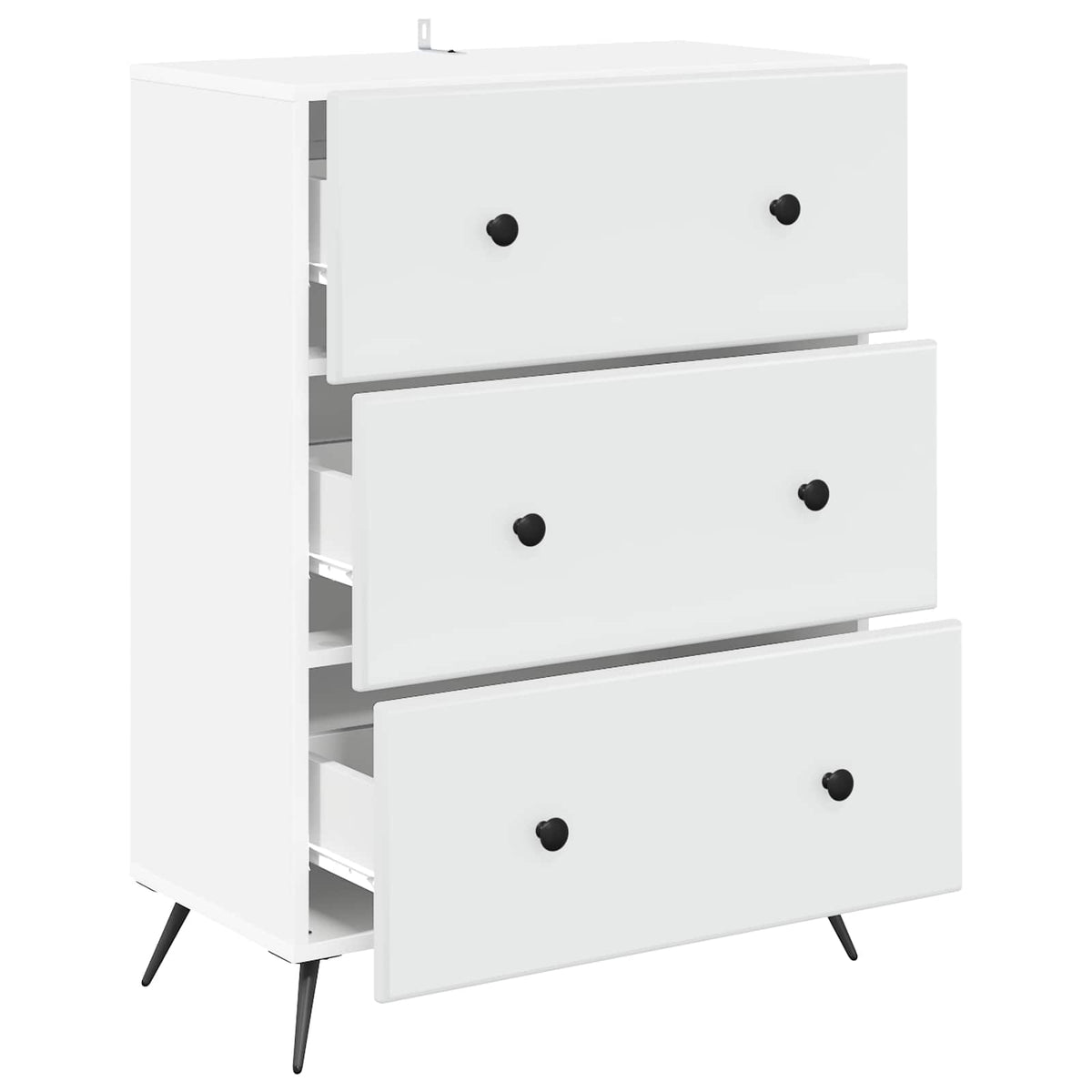 Schubladenschrank Weiß 66 x 34,5 x 90 cm Holzwerkstoff
