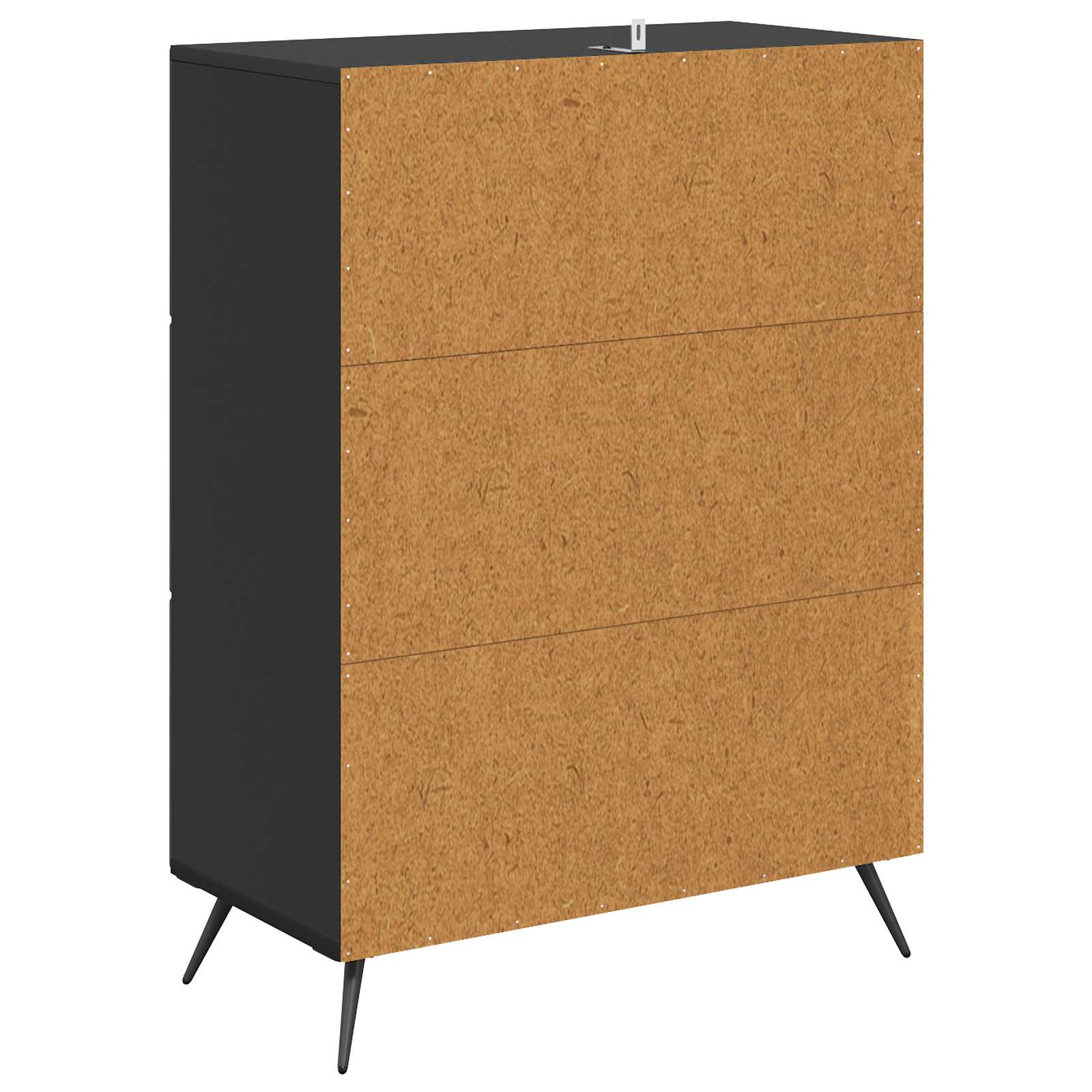Schubladenschrank 66 x 34,5 x 90 cm Holzwerkstoff Schwarz