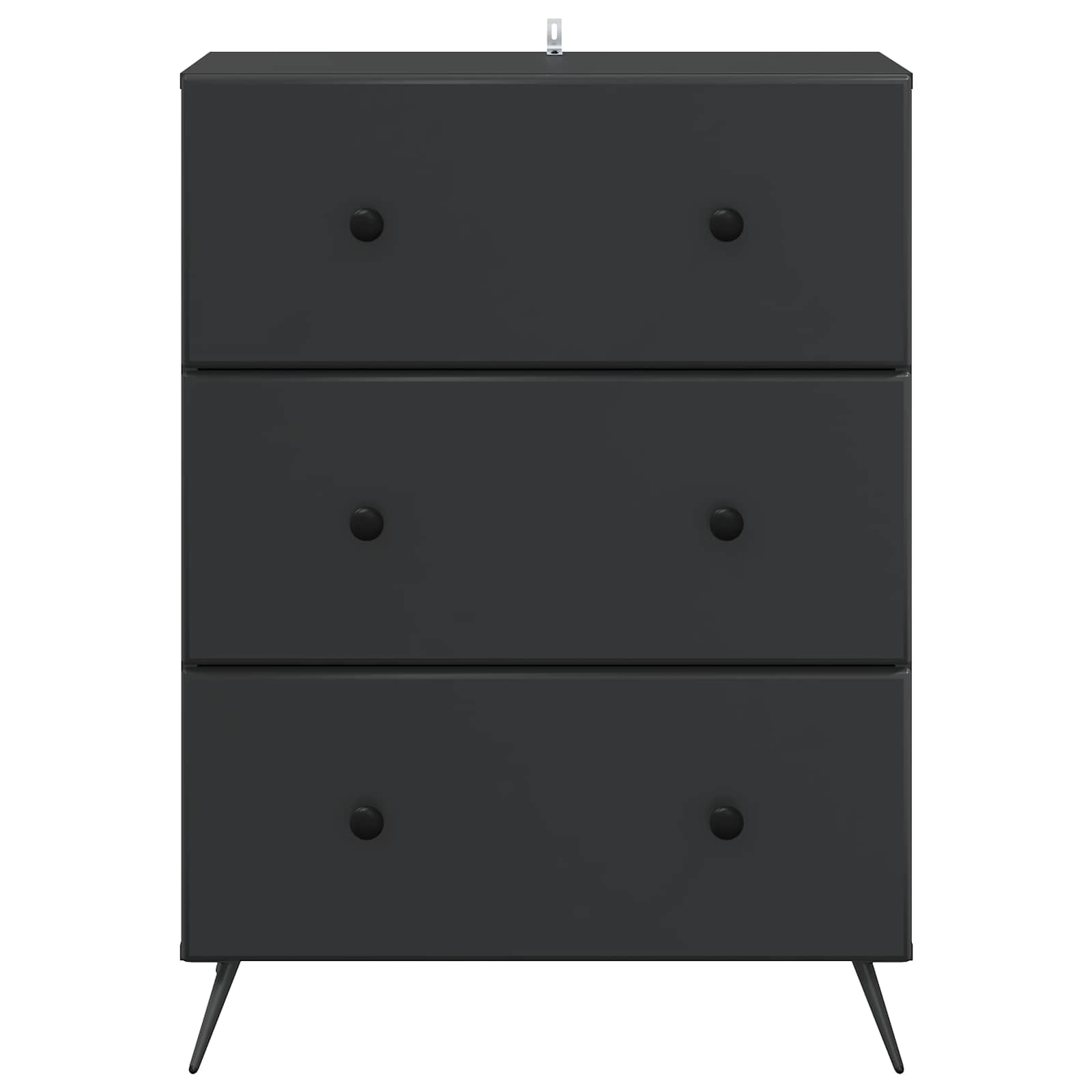 Schubladenschrank 66 x 34,5 x 90 cm Holzwerkstoff Schwarz