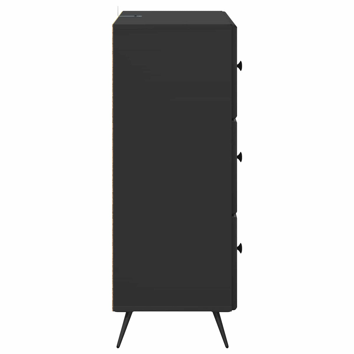 Schubladenschrank 66 x 34,5 x 90 cm Holzwerkstoff Schwarz