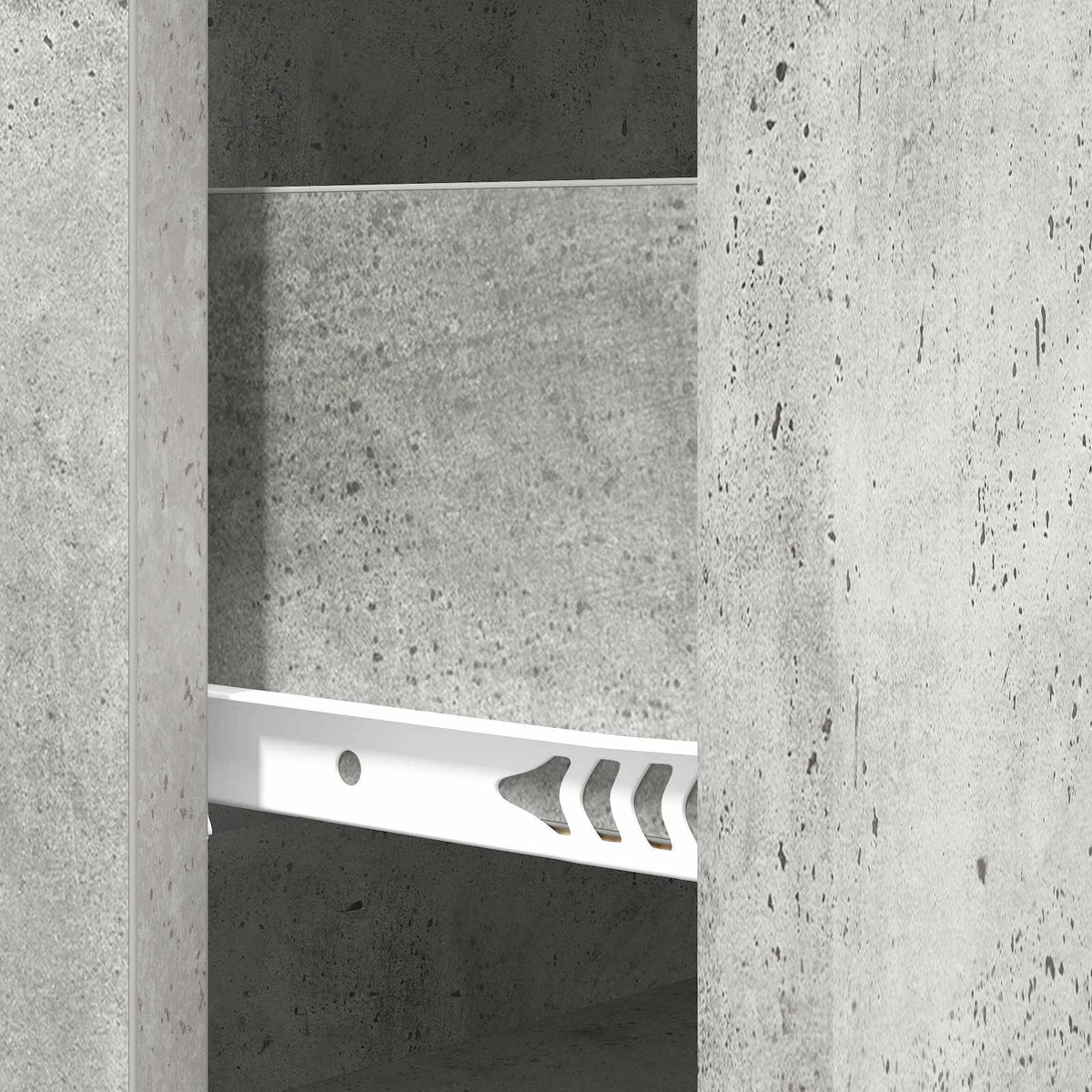 Schubladenschrank 66 x 34,5 x 90 cm Holzwerkstoff Betongrau