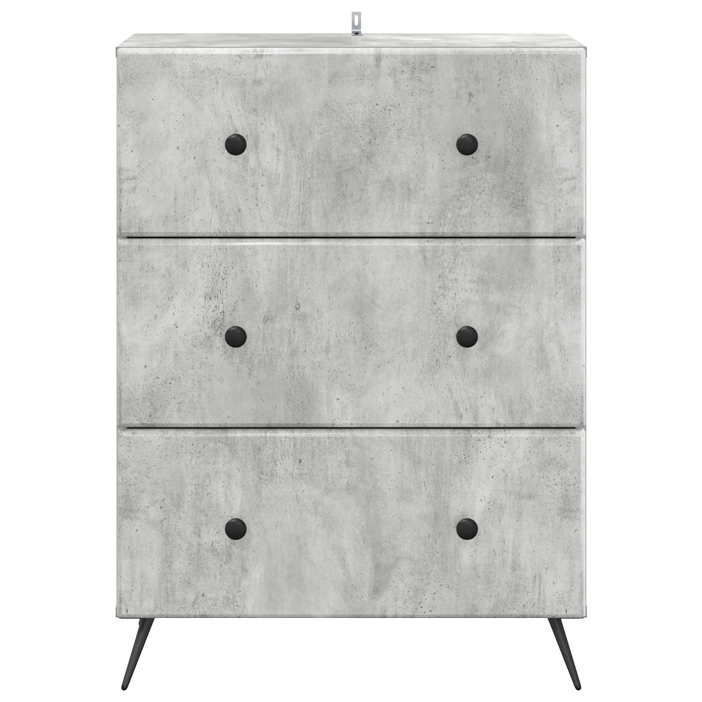 Schubladenschrank 66 x 34,5 x 90 cm Holzwerkstoff Betongrau
