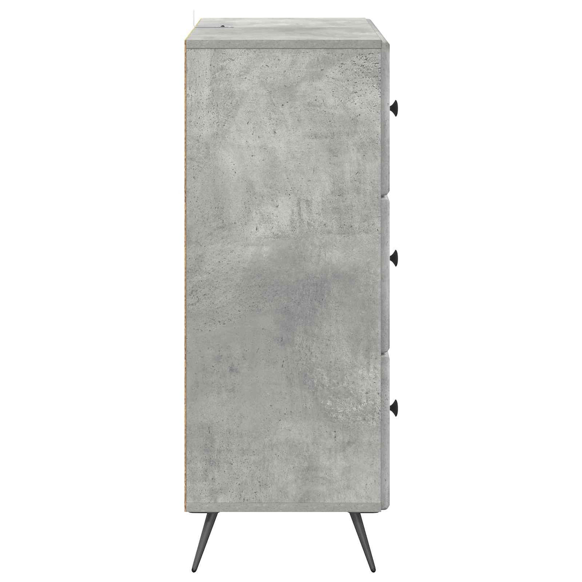 Schubladenschrank 66 x 34,5 x 90 cm Holzwerkstoff Betongrau
