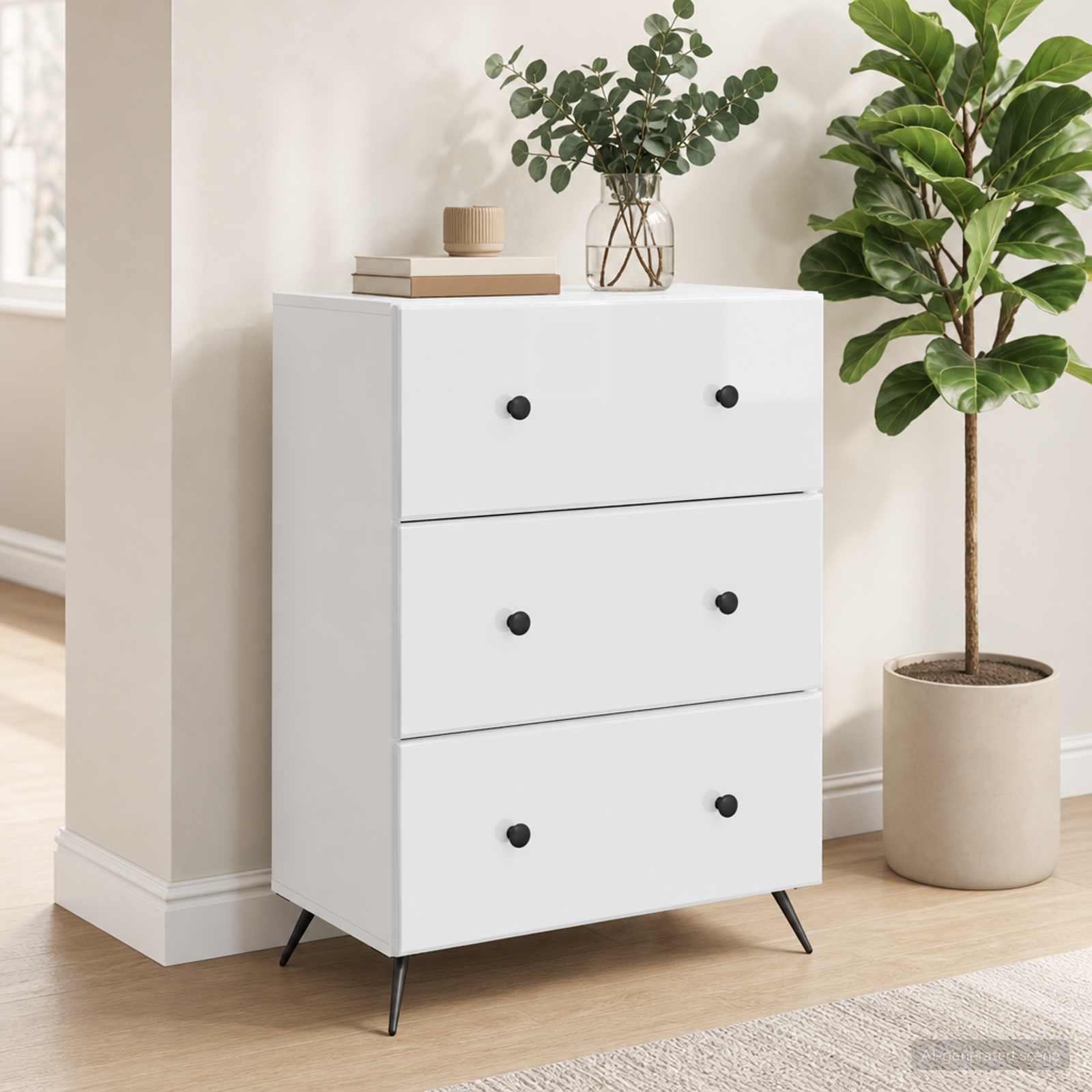 Schubladenschrank 66 x 34,5 x 90 cm Holzwerkstoff
