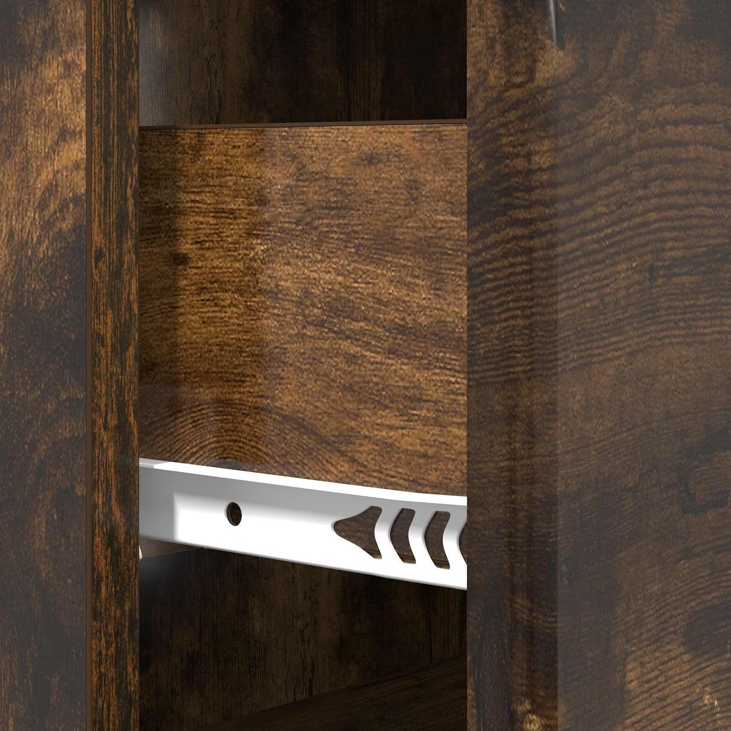 Schubladenschrank 66 x 34,5 x 90 cm Holzwerkstoff Räuchereiche
