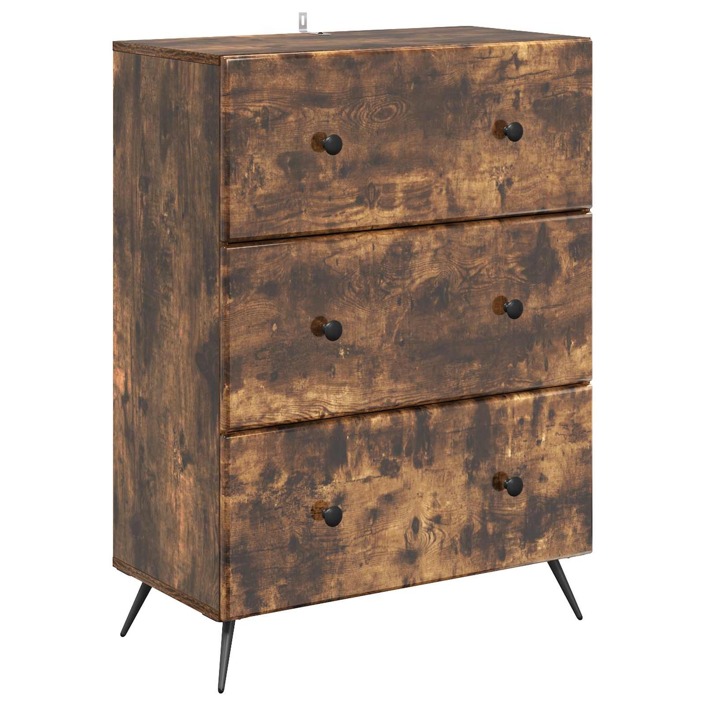 Schubladenschrank 66 x 34,5 x 90 cm Holzwerkstoff Räuchereiche