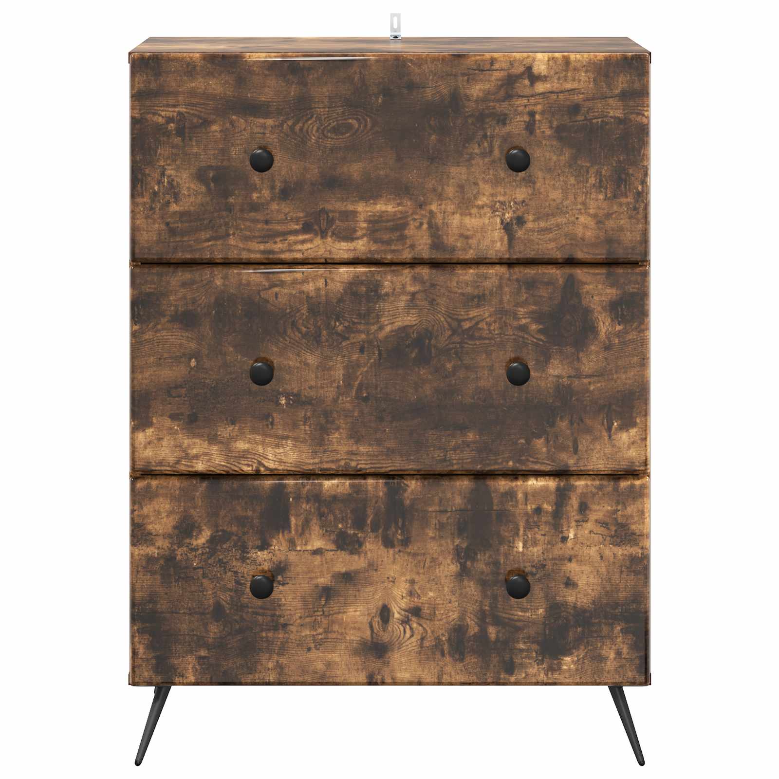 Schubladenschrank 66 x 34,5 x 90 cm Holzwerkstoff Räuchereiche
