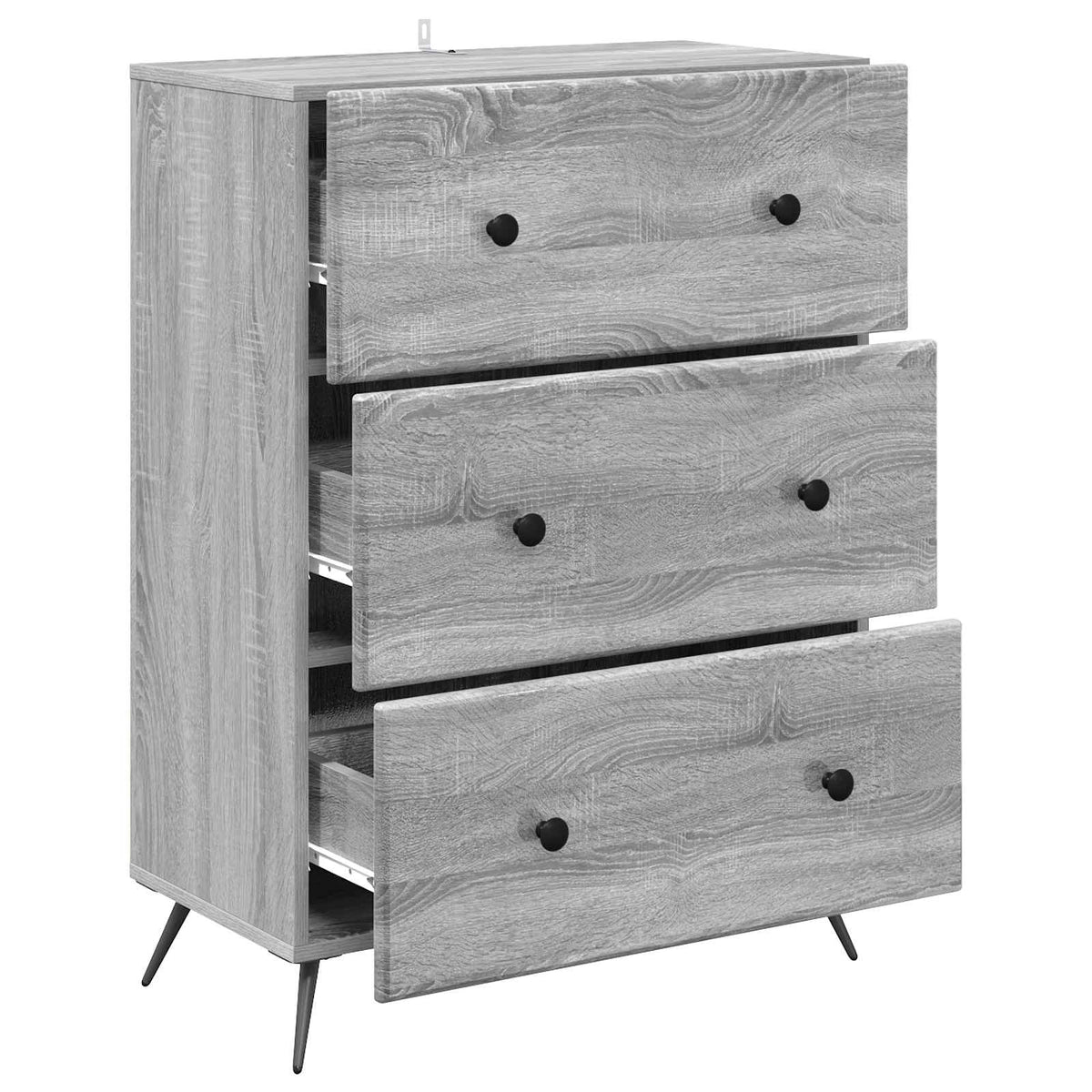 Schubladenschrank 66 x 34,5 x 90 cm Holzwerkstoff Sonoma-Grau