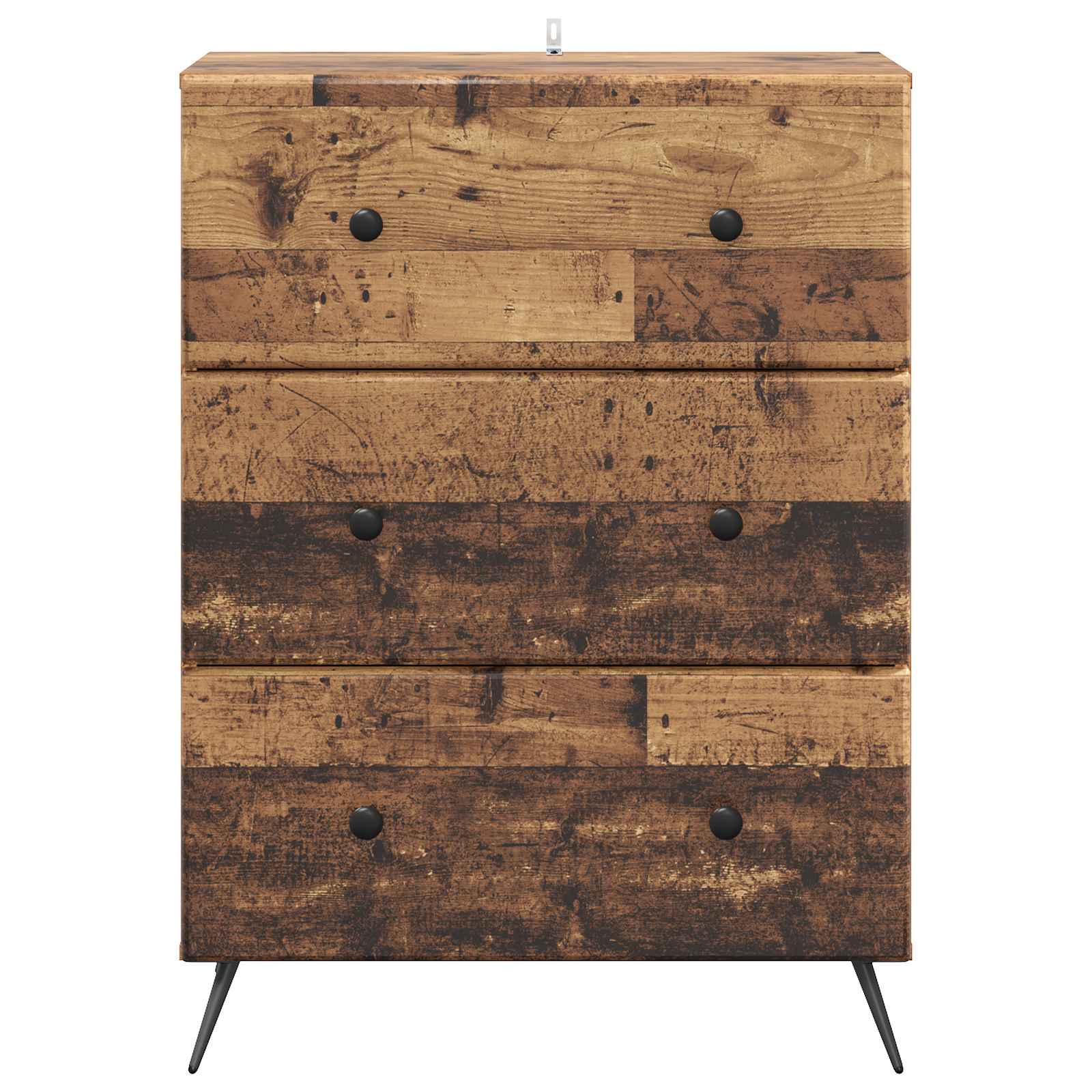 Schubladenschrank 66 x 34,5 x 90 cm Holzwerkstoff Altholz
