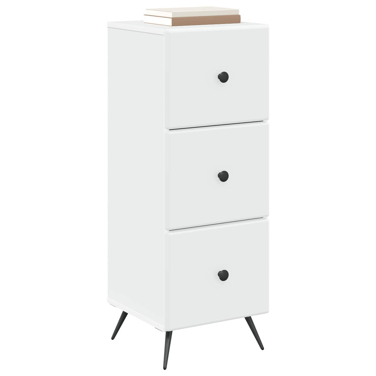 Schubladenschrank Weiß 33 x 34,5 x 90 cm Holzwerkstoff