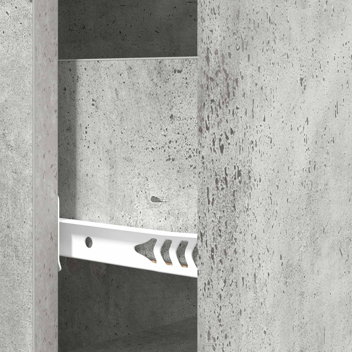 Schubladenschrank Betongrau 33 x 34,5 x 90 cm Holzwerkstoff